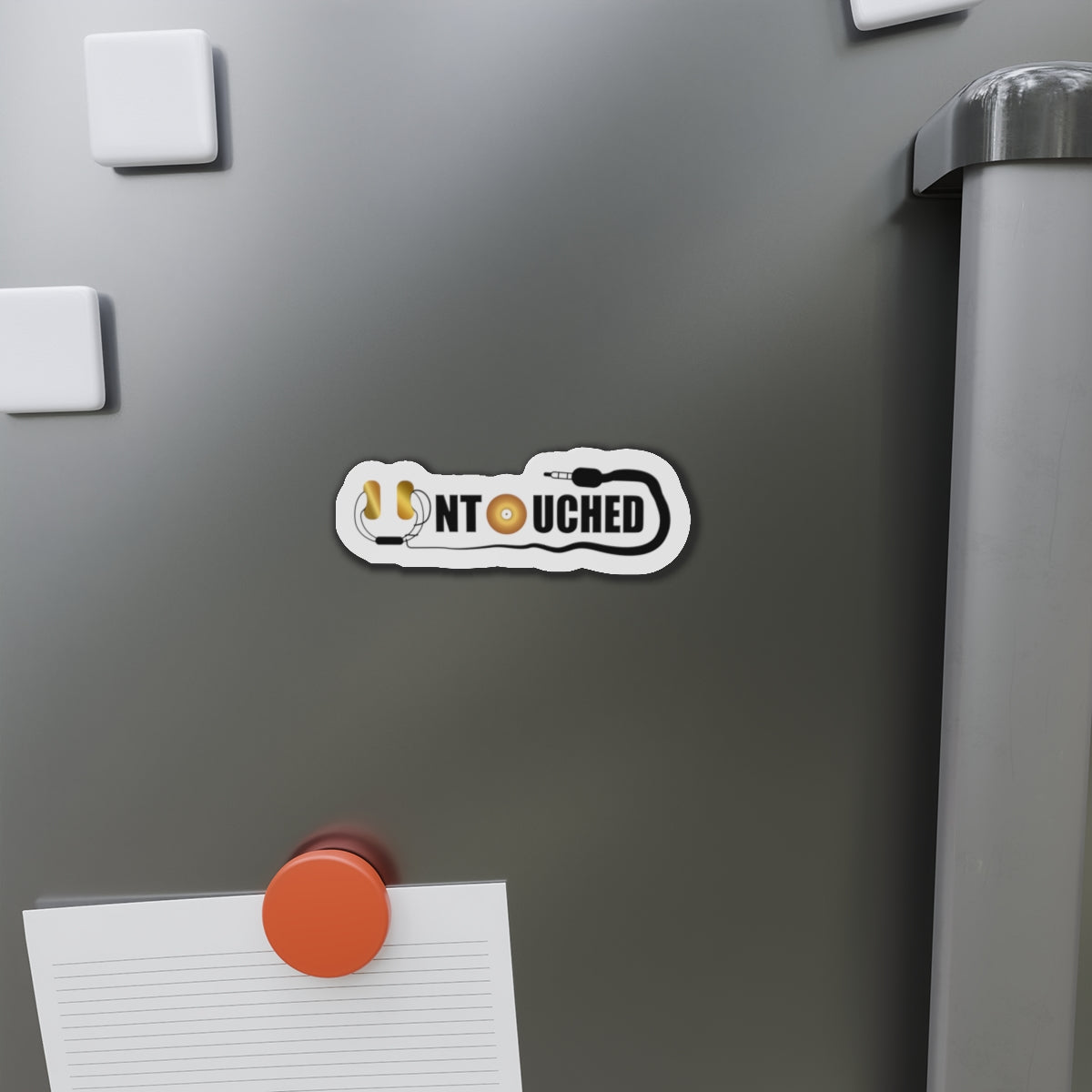 Music Lover Die-Cut Magnet - 'UNTOUCHED' Design for DJs and Audiophiles