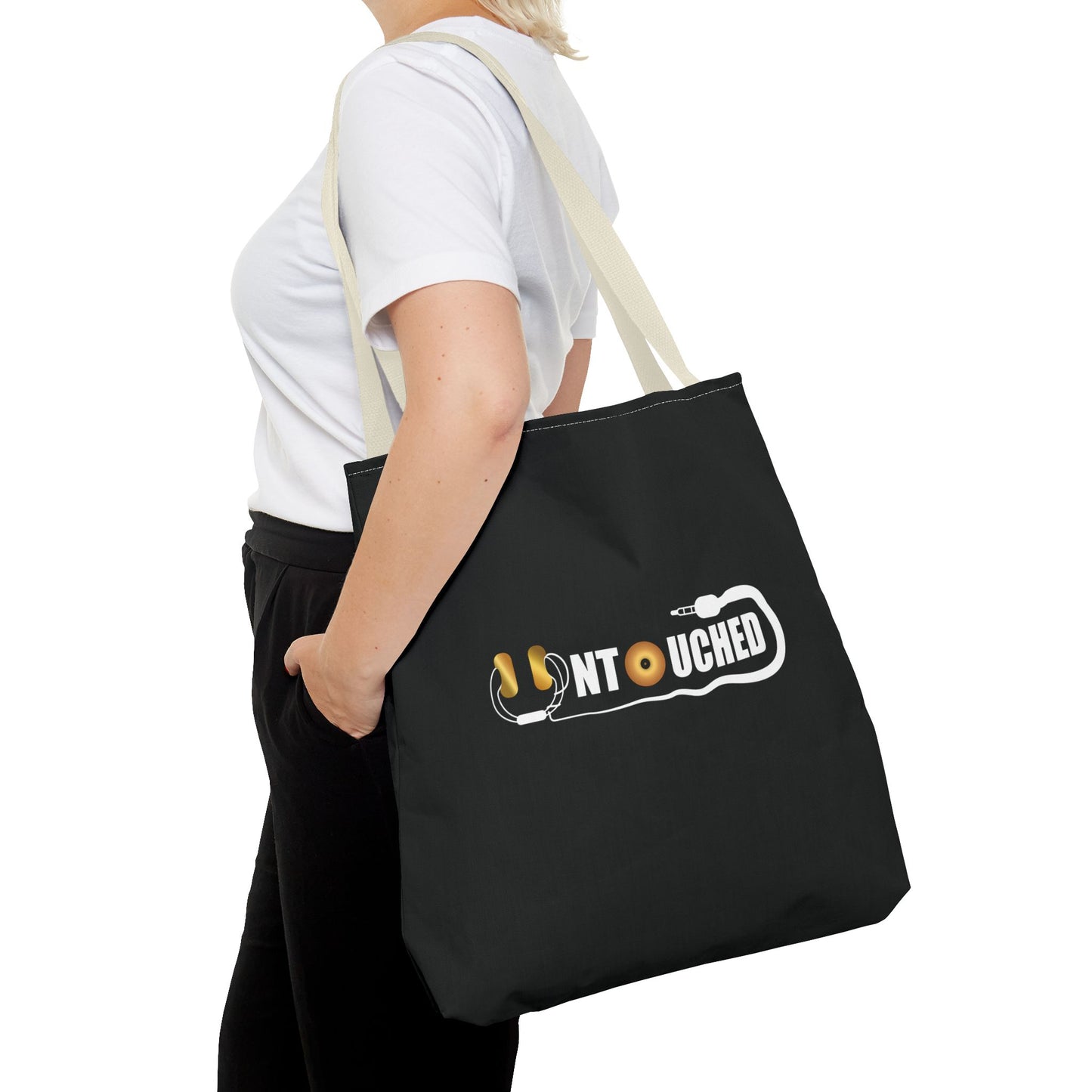 Untouched Music-Themed Tote Bag with QR Code