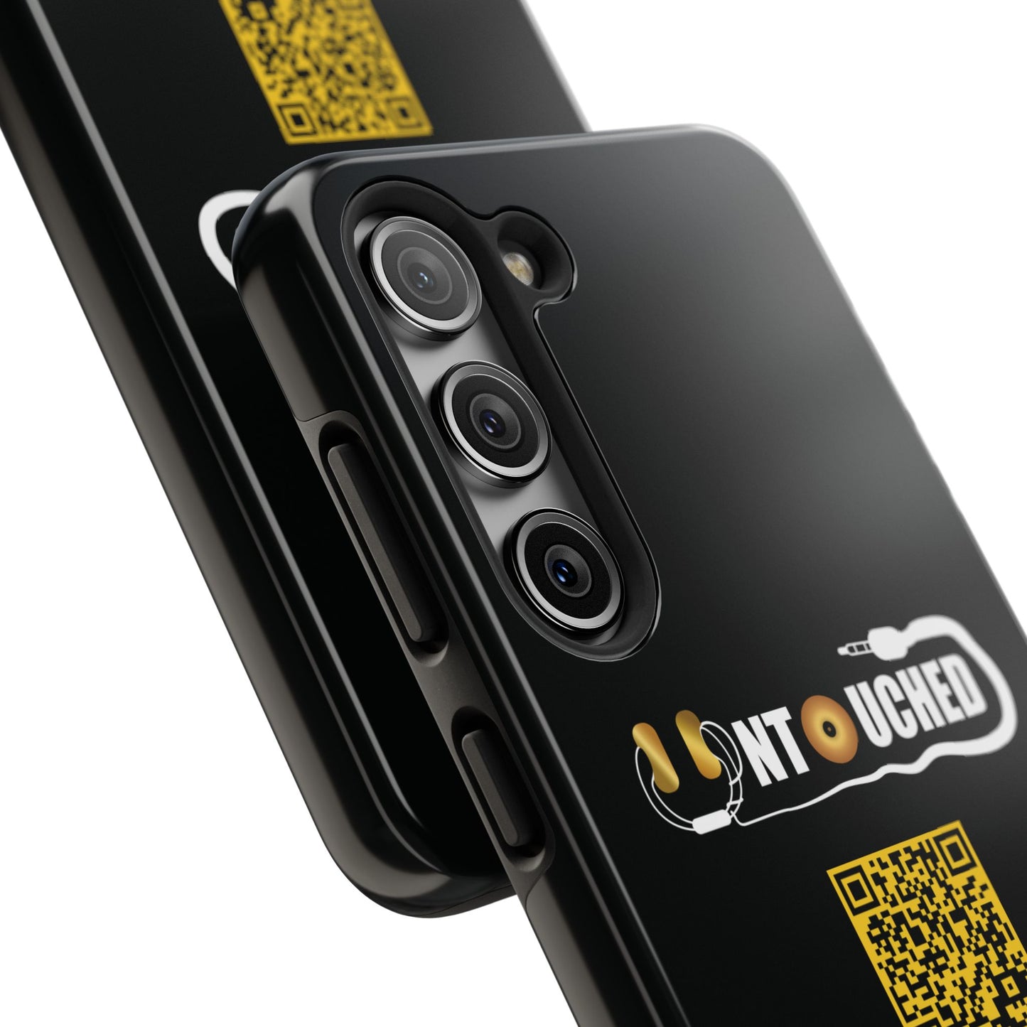 Durable Tough UNTOUCHED Phone Cases with Unique QR Design - Perfect for Tech Lovers