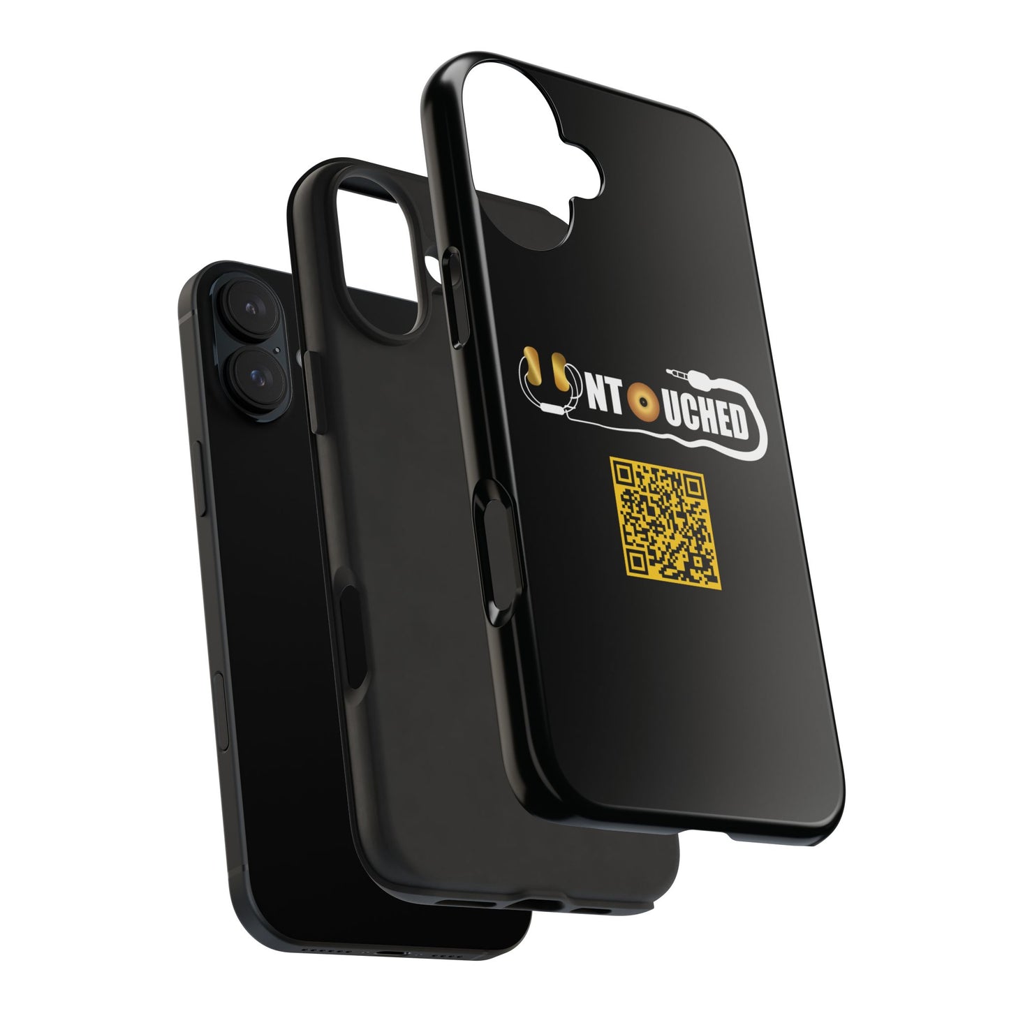 Durable Tough UNTOUCHED Phone Cases with Unique QR Design - Perfect for Tech Lovers