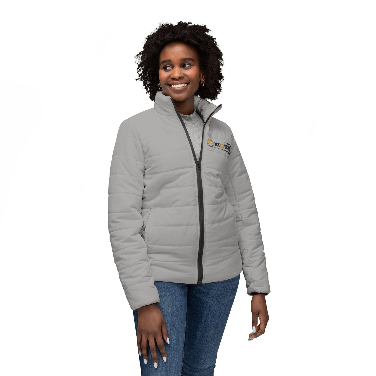 Grey Women’s Stylish UNTOUCHED Puffer Jacket - Perfect for Cozy Days & Outdoor Adventures