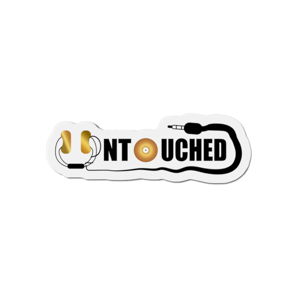 Music Lover Die-Cut Magnet - 'UNTOUCHED' Design for DJs and Audiophiles