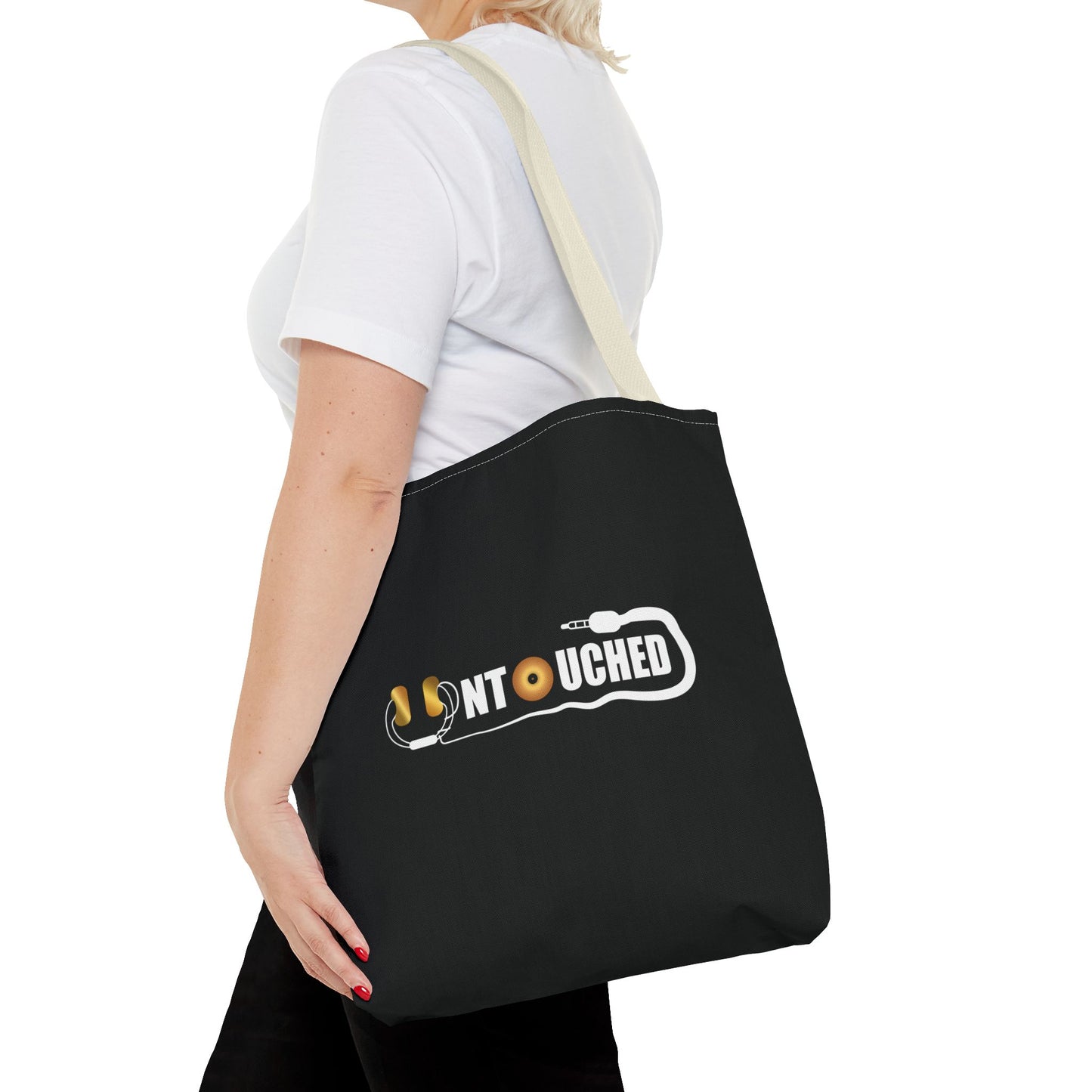 Untouched Music-Themed Tote Bag with QR Code