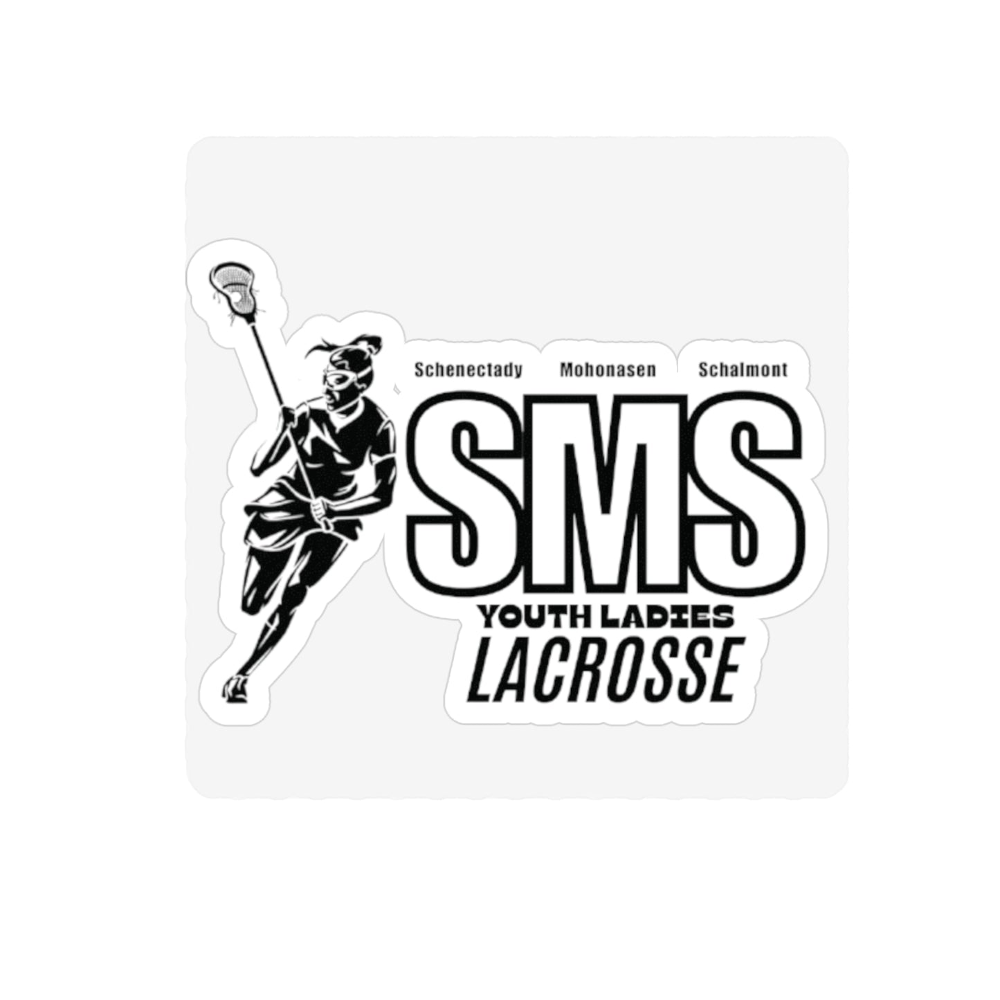 Die-Cut Lacrosse Outdoor Sticker - SMS Youth Ladies