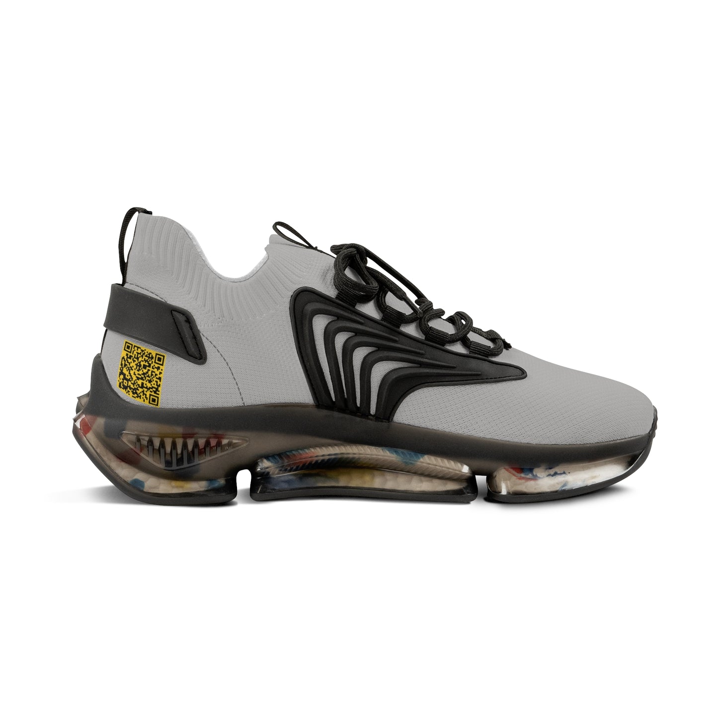 Grey UNTOUCHED Men's Mesh Sneakers 'That U Letter'