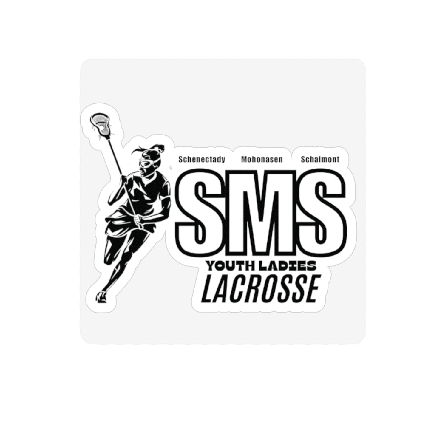 Die-Cut Lacrosse Outdoor Sticker - SMS Youth Ladies