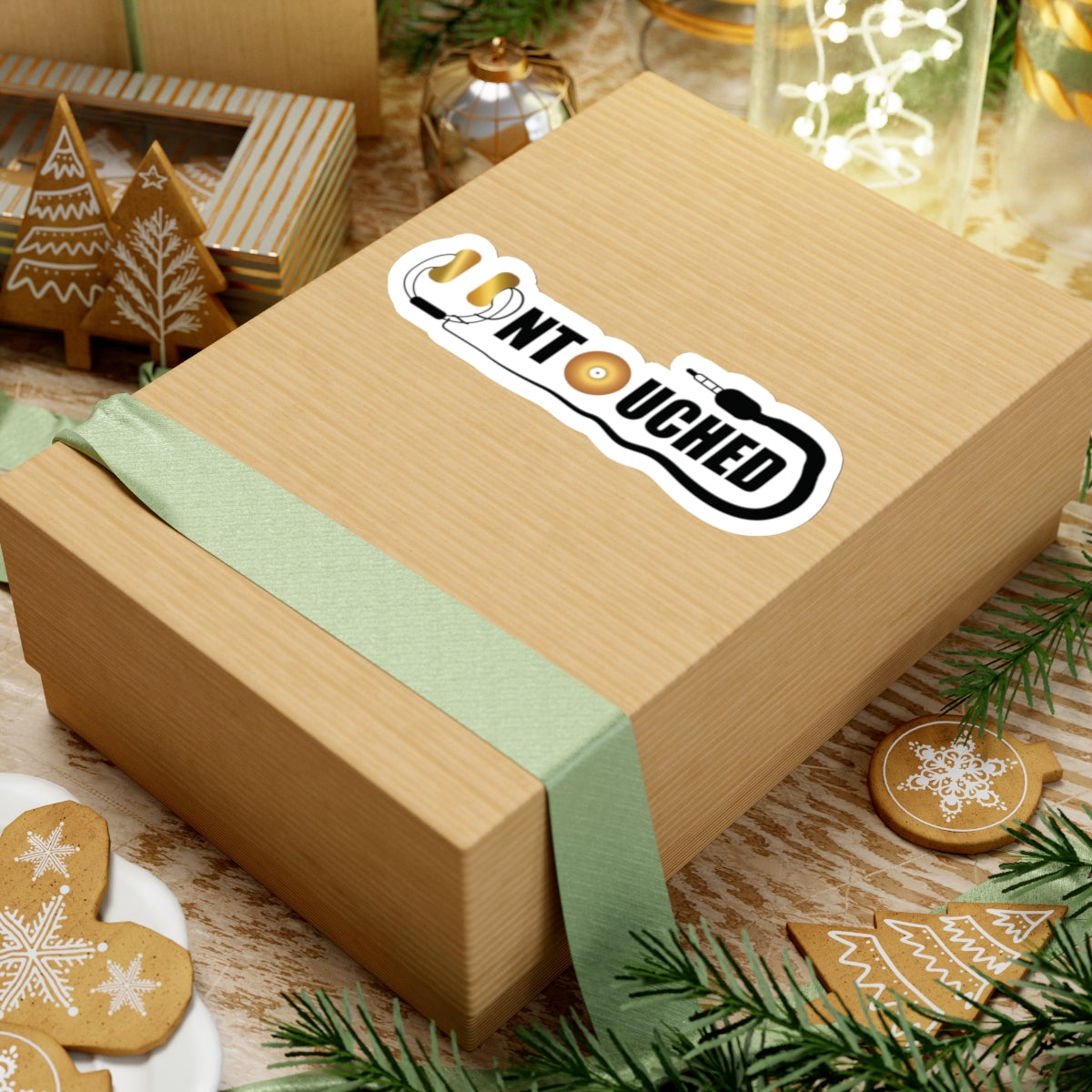 Stylish Kiss-Cut Sticker - 'UNTOUCHED' Design for Music Lovers