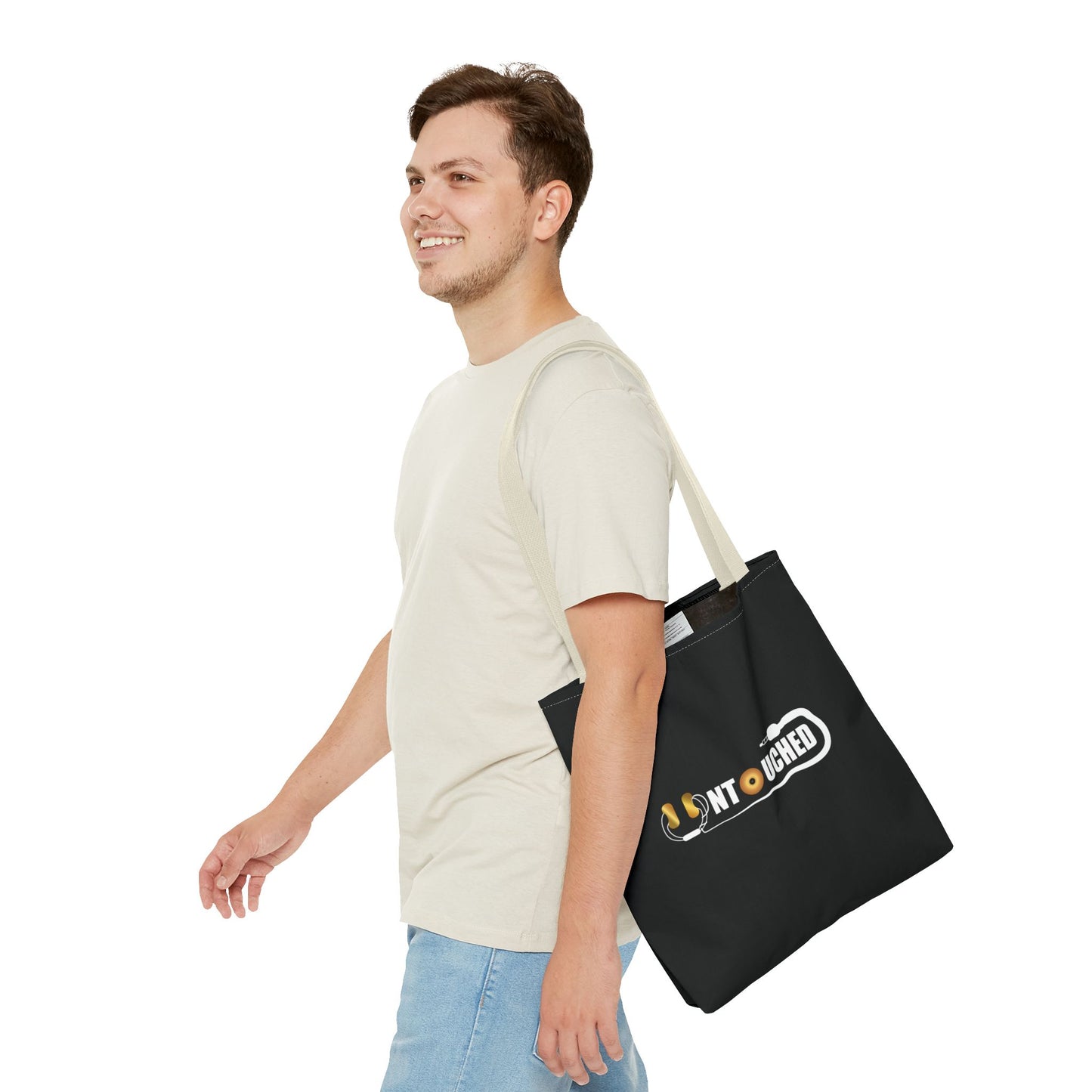 Untouched Music-Themed Tote Bag with QR Code