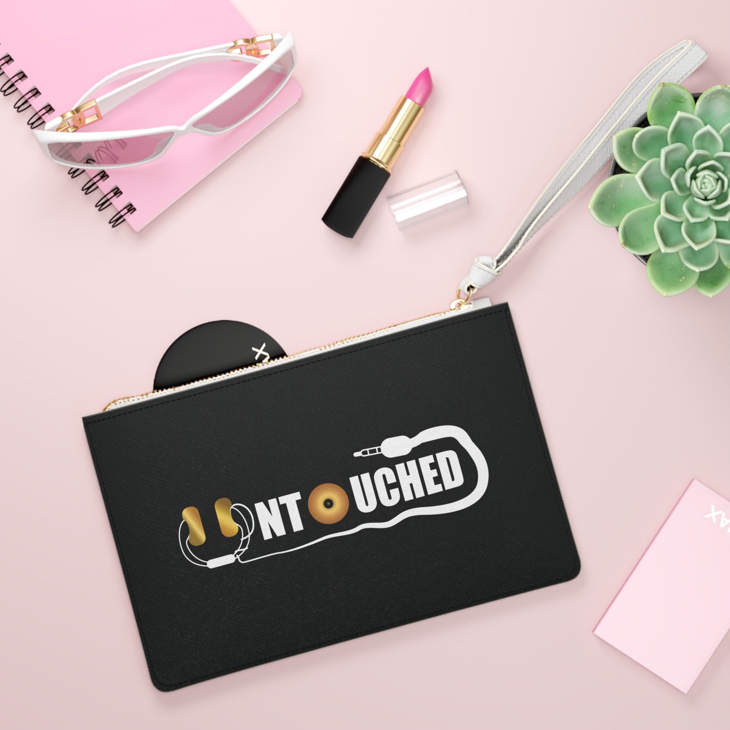 Music-Inspired Clutch Bag with QR Code - Vibrant and Functional Accessories for Music Lovers