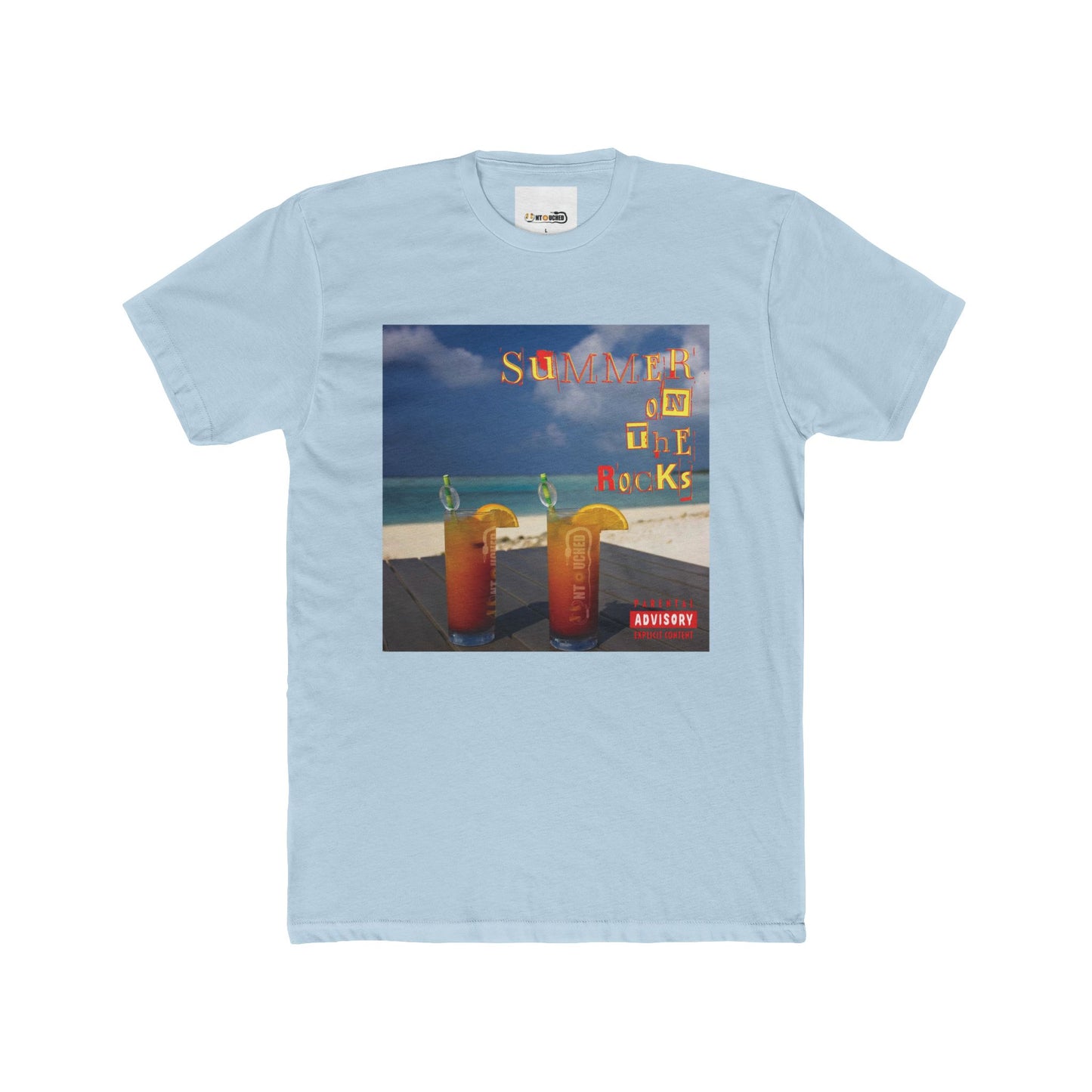 Cover Art Collection Unisex Cotton Crew Tee - 'Summer on the Rocks' Graphic T-Shirt