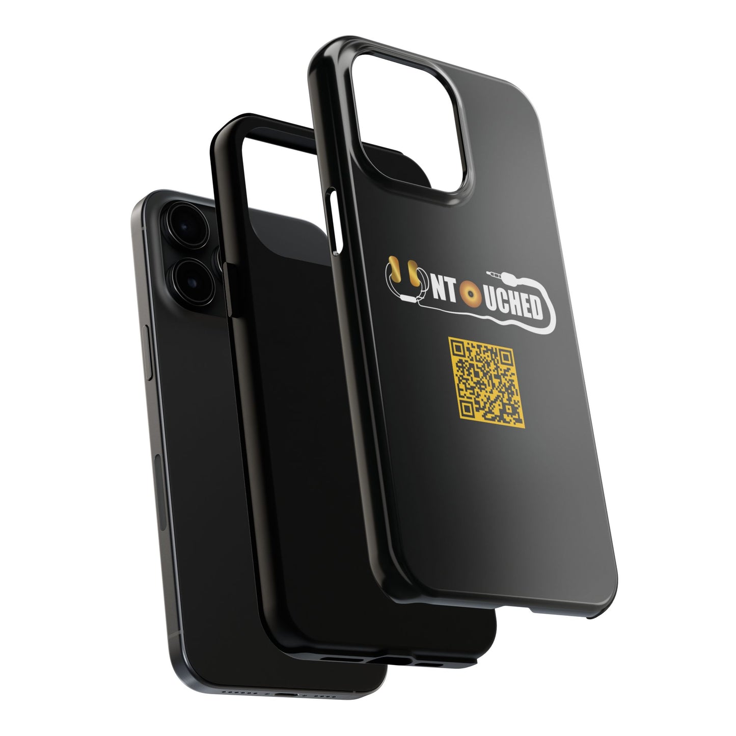 Durable Tough UNTOUCHED Phone Cases with Unique QR Design - Perfect for Tech Lovers