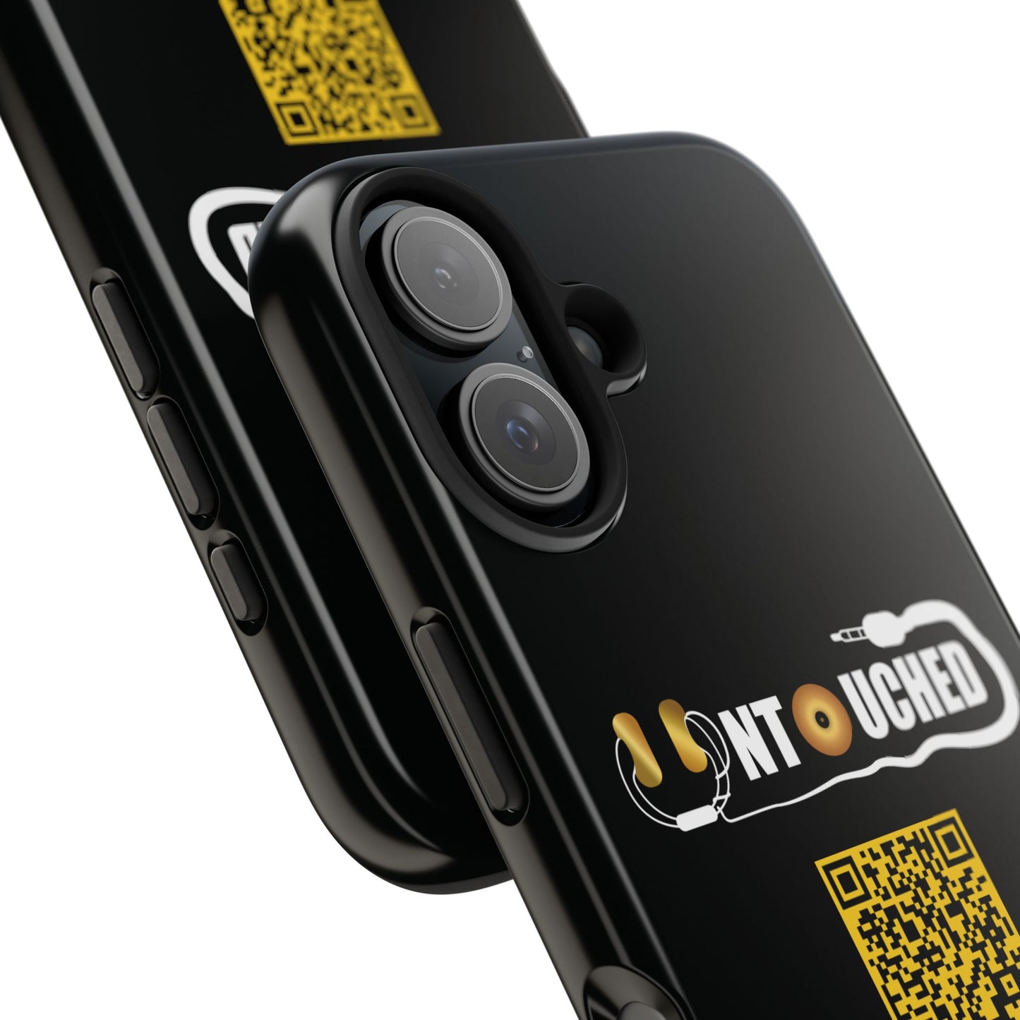Durable Tough UNTOUCHED Phone Cases with Unique QR Design - Perfect for Tech Lovers