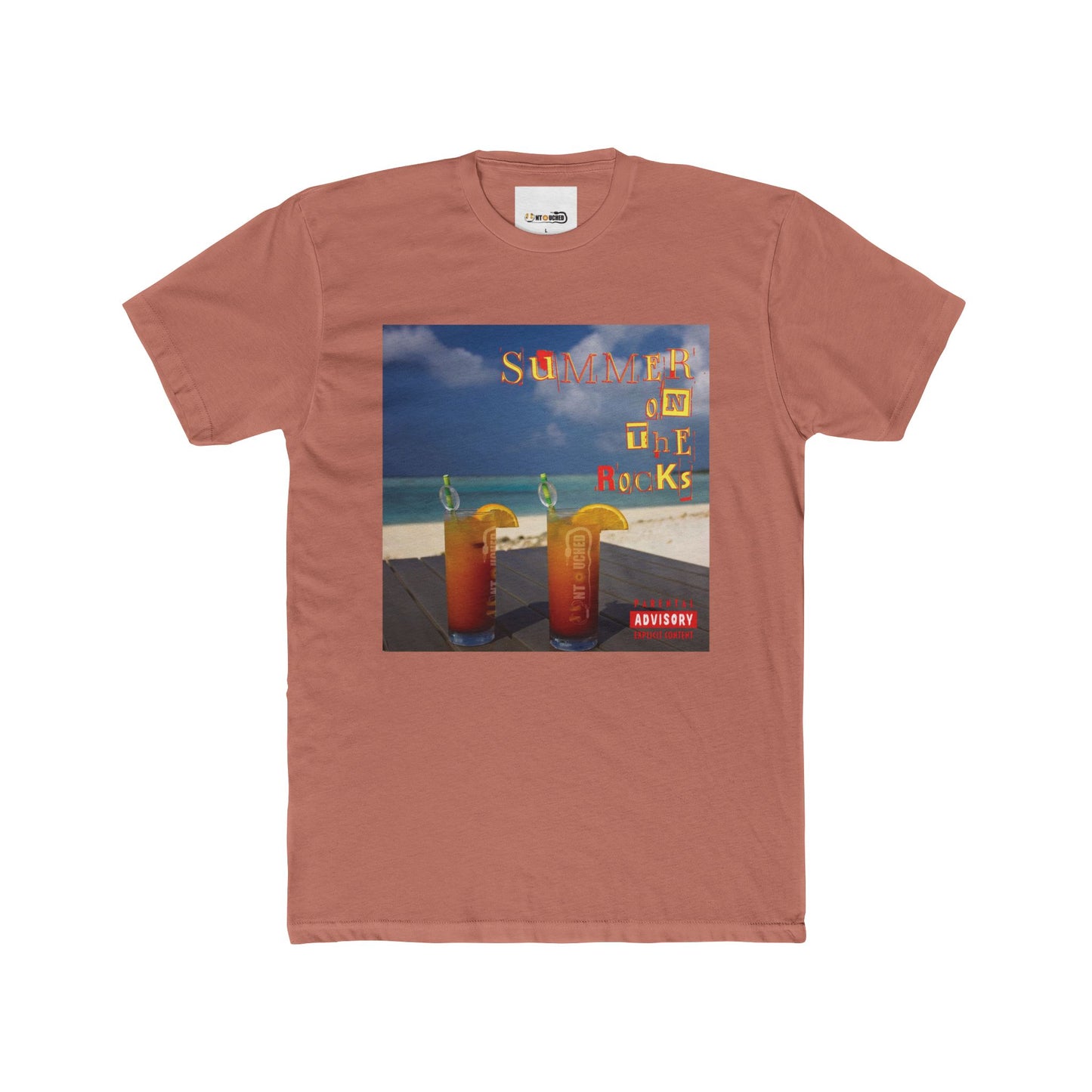 Cover Art Collection Unisex Cotton Crew Tee - 'Summer on the Rocks' Graphic T-Shirt