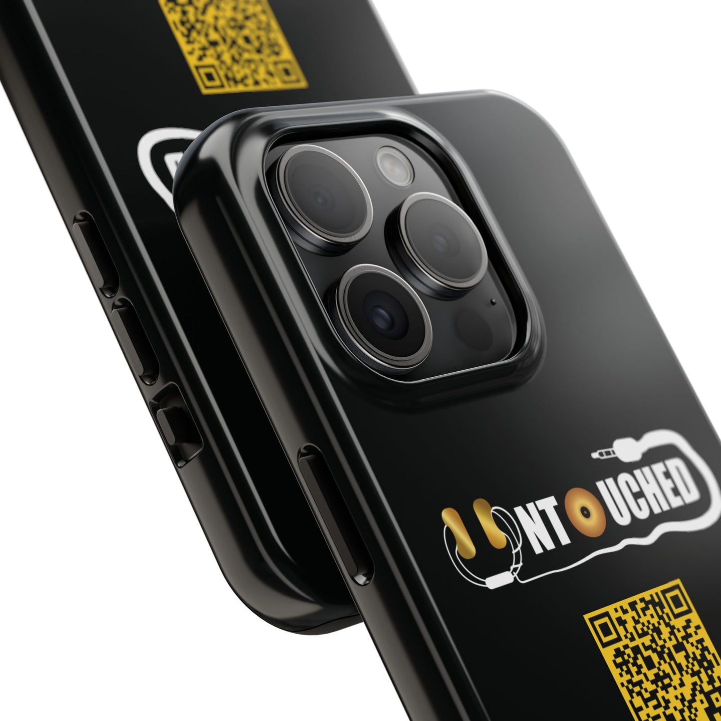 Durable Tough UNTOUCHED Phone Cases with Unique QR Design - Perfect for Tech Lovers