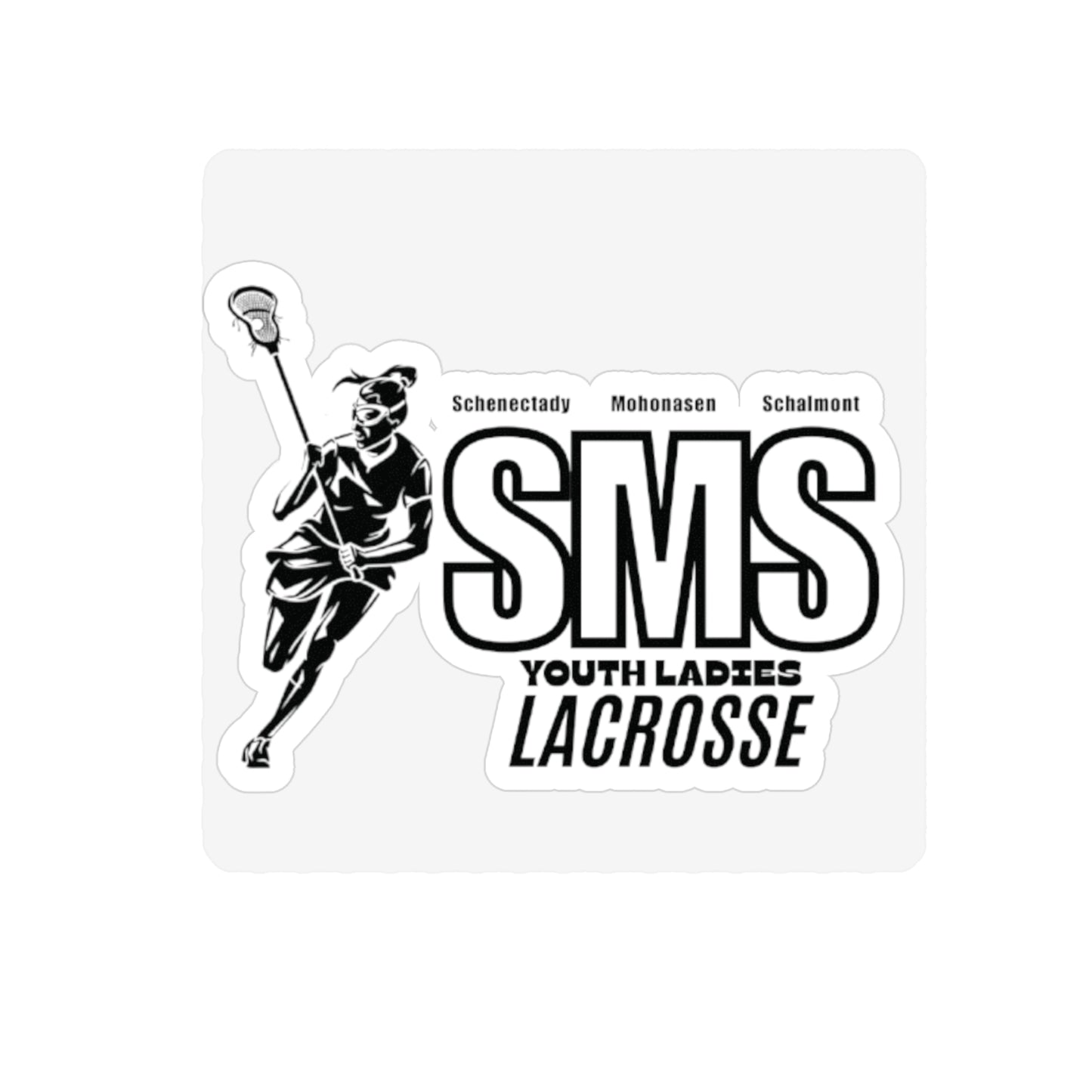 Die-Cut Lacrosse Outdoor Sticker - SMS Youth Ladies