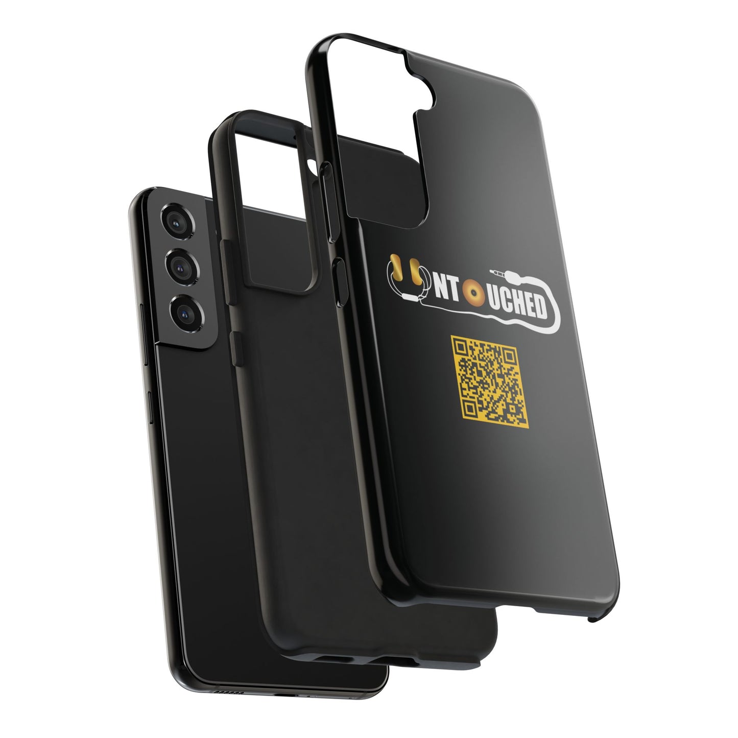 Durable Tough UNTOUCHED Phone Cases with Unique QR Design - Perfect for Tech Lovers