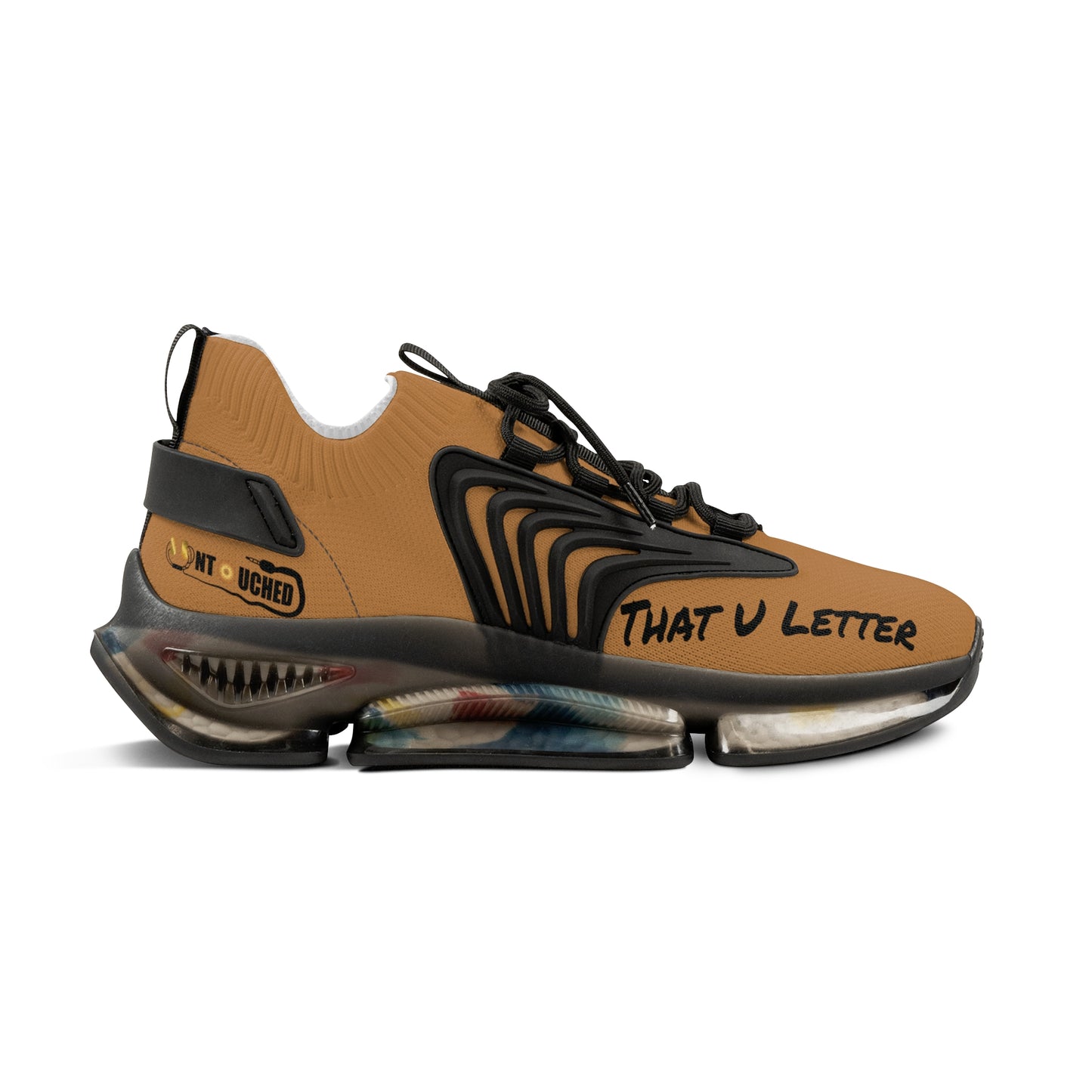 Caramel UNTOUCHED Men's Mesh Sneakers 'That U Letter'
