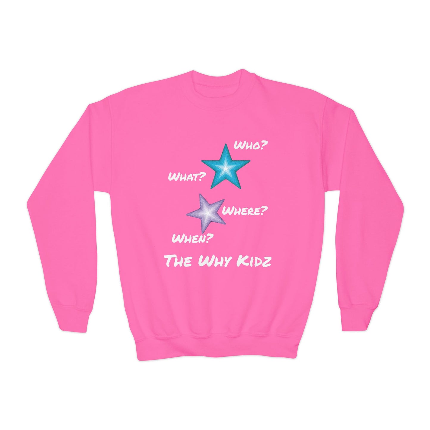 Youth Crewneck Sweatshirt - The Why Kidz Star and Untouched Design