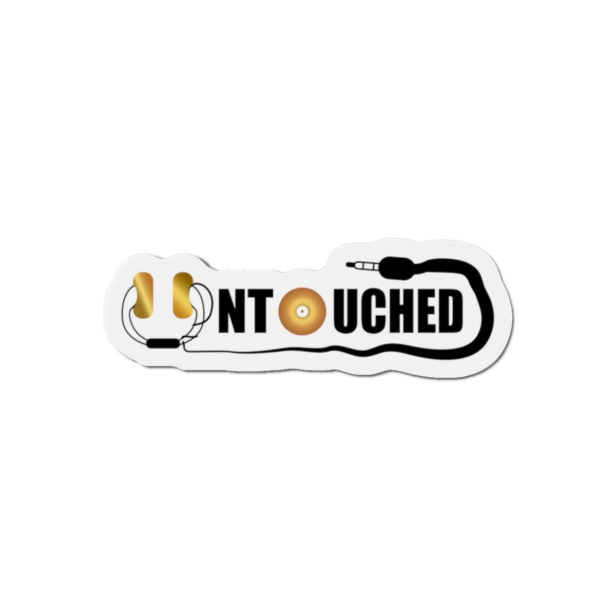 Music Lover Die-Cut Magnet - 'UNTOUCHED' Design for DJs and Audiophiles