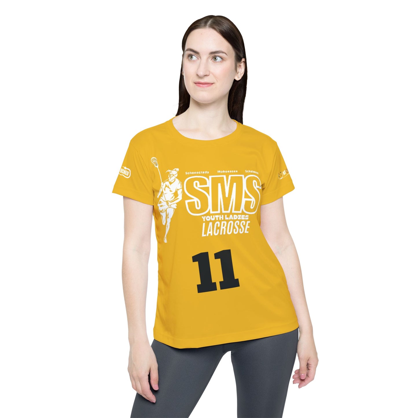 Yellow SMS Lacrosse Sports Jersey