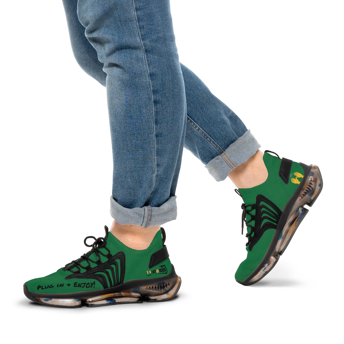 Green Light UNTOUCHED Men's Mesh Sneakers 'That U Letter'