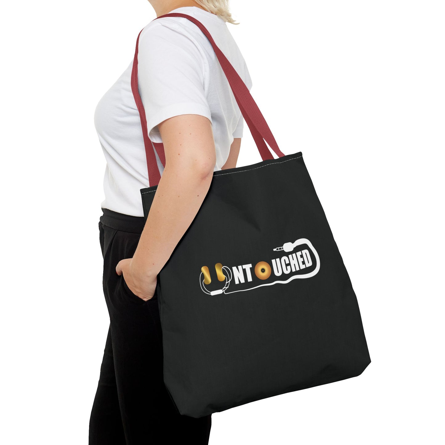 Untouched Music-Themed Tote Bag with QR Code