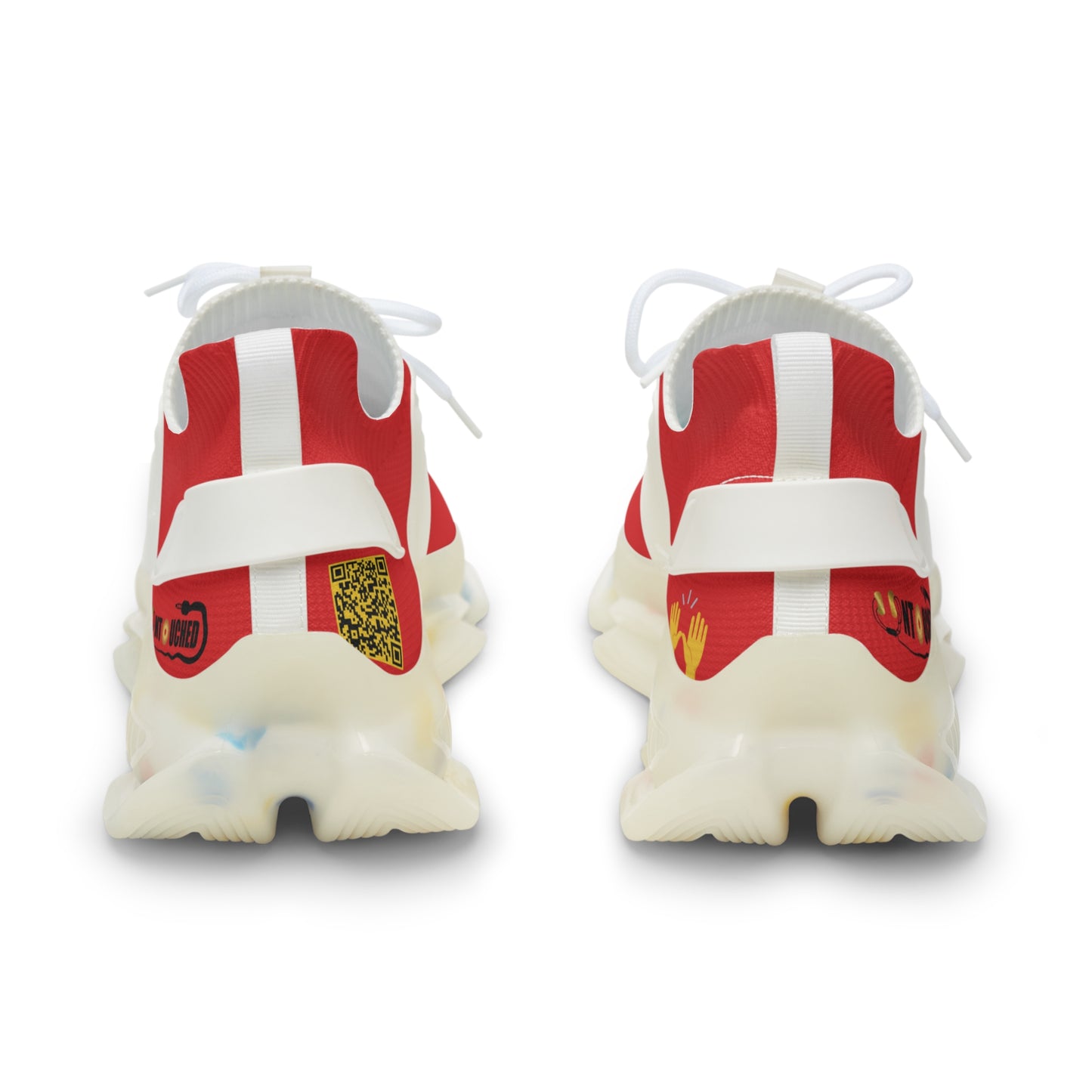 Red UNTOUCHED Men's Mesh Sneakers 'That U Letter'