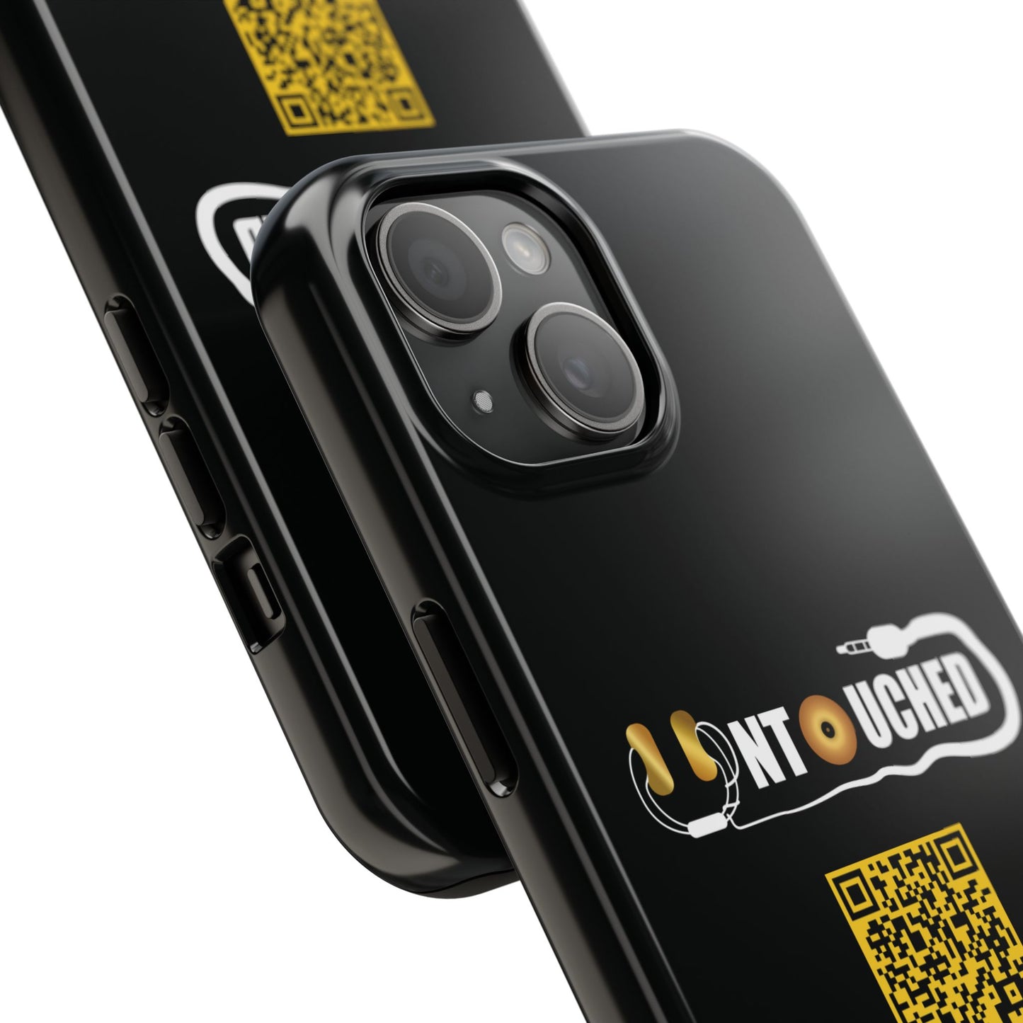 Durable Tough UNTOUCHED Phone Cases with Unique QR Design - Perfect for Tech Lovers