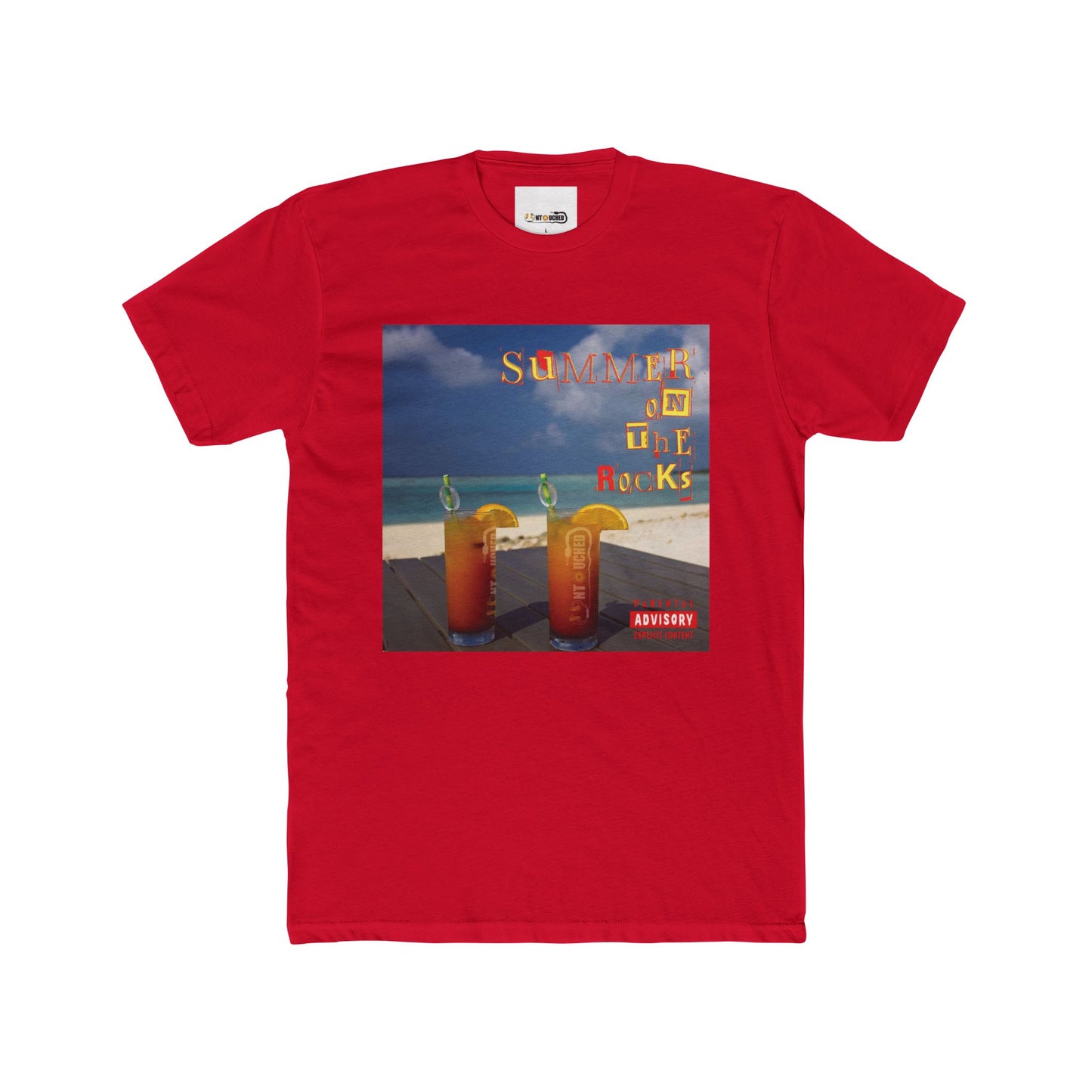 Cover Art Collection Unisex Cotton Crew Tee - 'Summer on the Rocks' Graphic T-Shirt