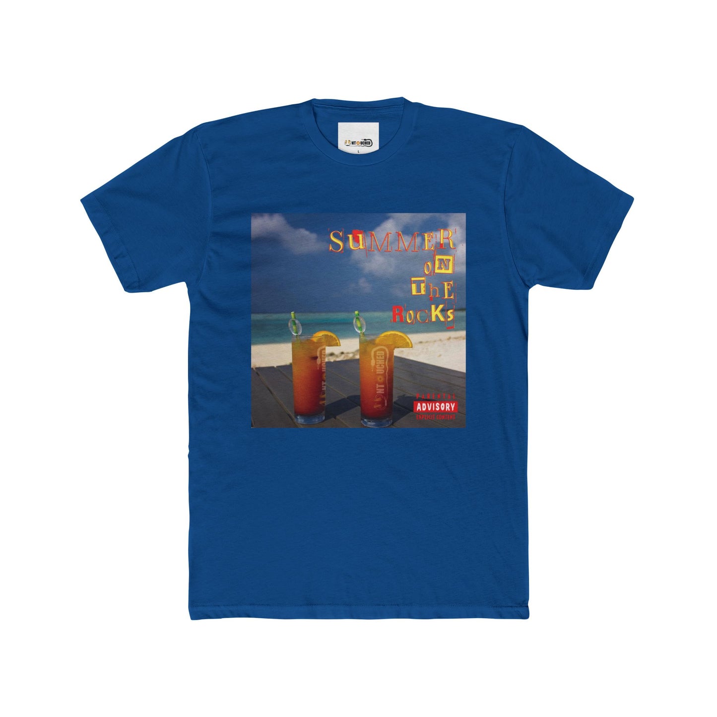 Cover Art Collection Unisex Cotton Crew Tee - 'Summer on the Rocks' Graphic T-Shirt