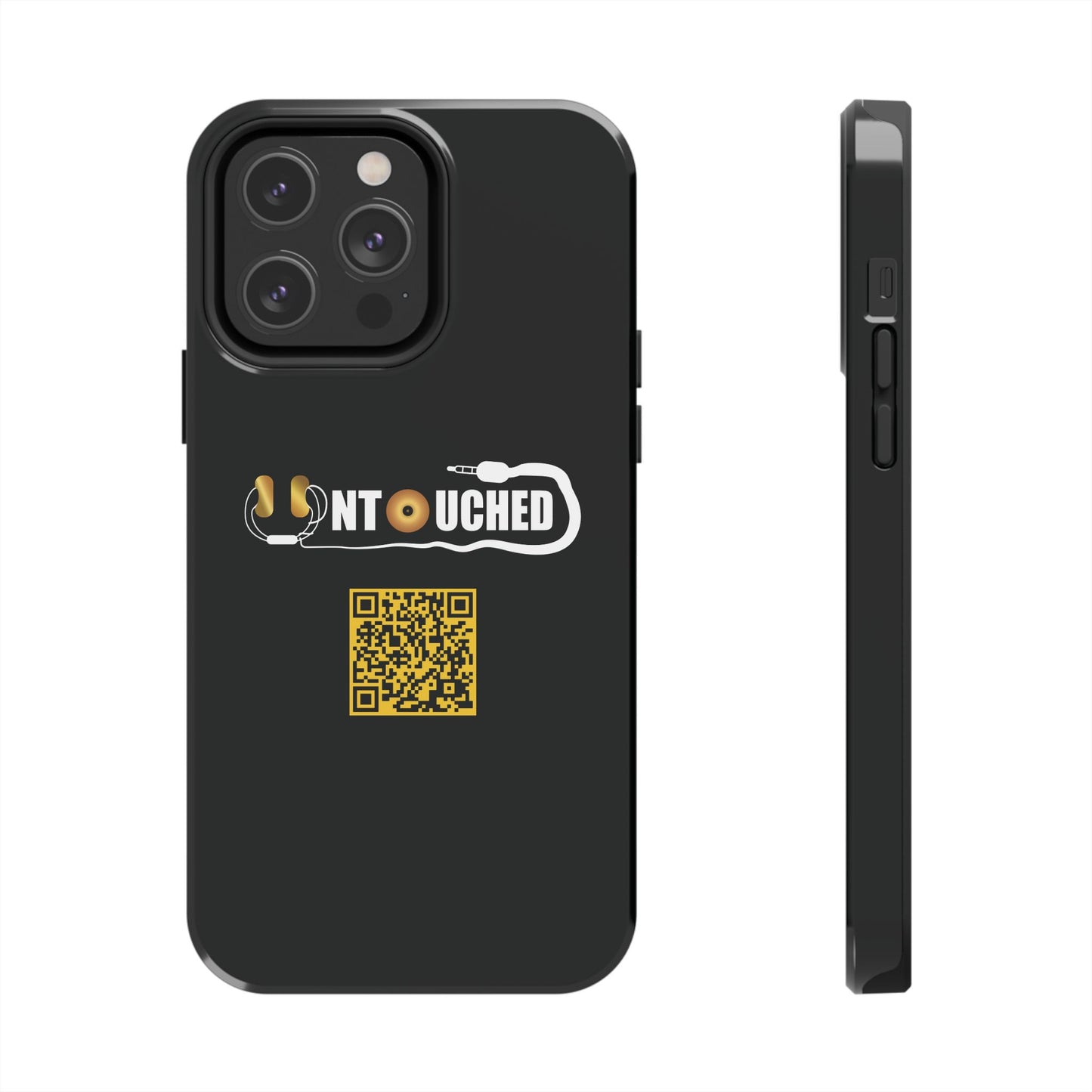 Durable Tough UNTOUCHED Phone Cases with Unique QR Design - Perfect for Tech Lovers