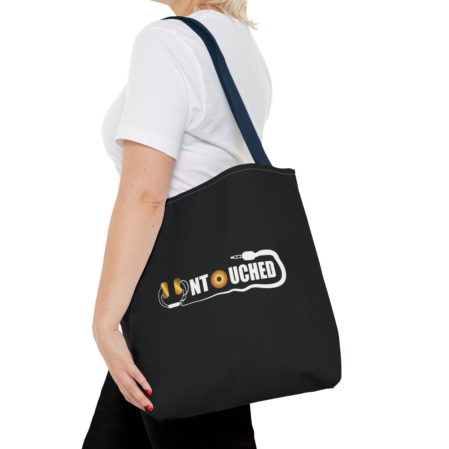 Untouched Music-Themed Tote Bag with QR Code