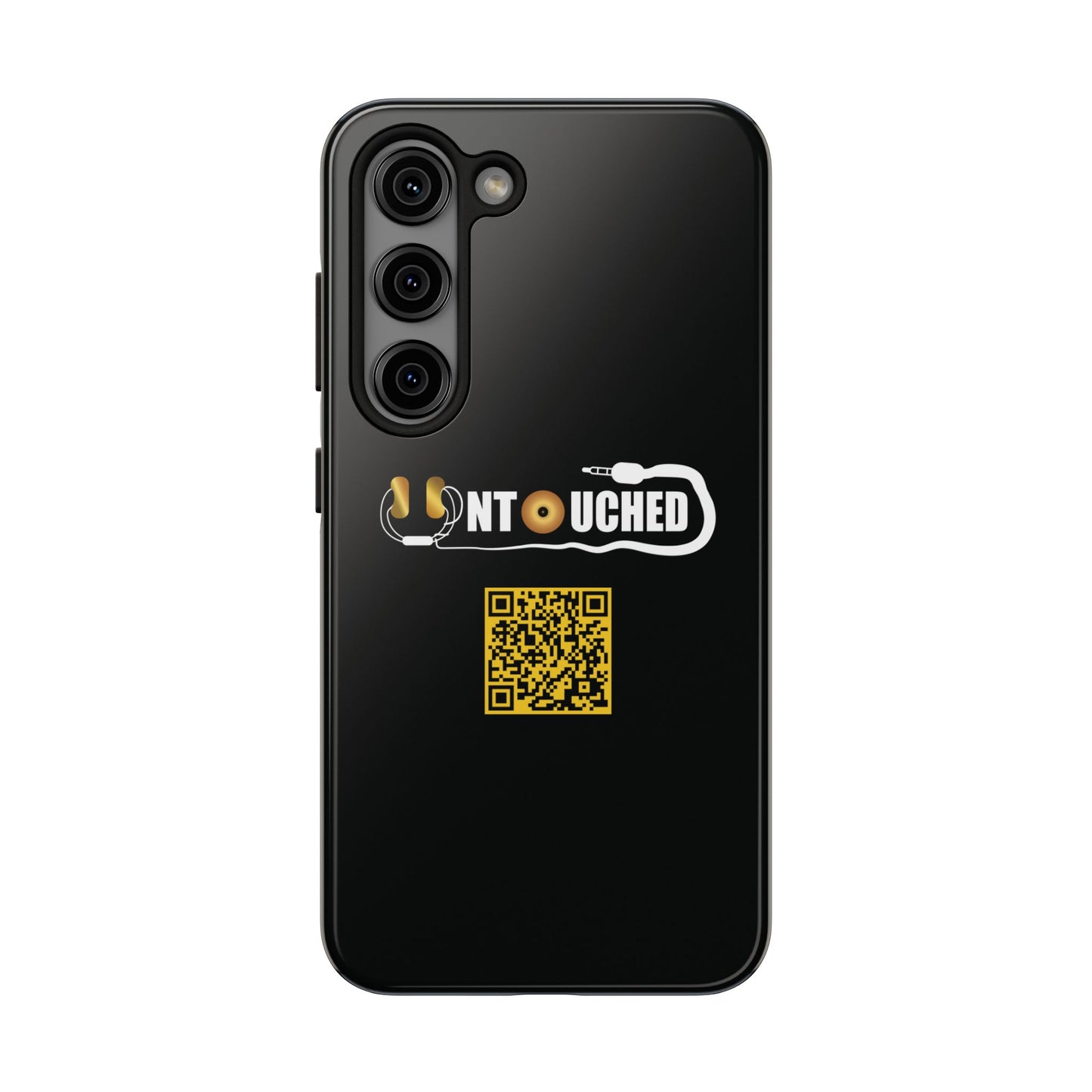 Durable Tough UNTOUCHED Phone Cases with Unique QR Design - Perfect for Tech Lovers