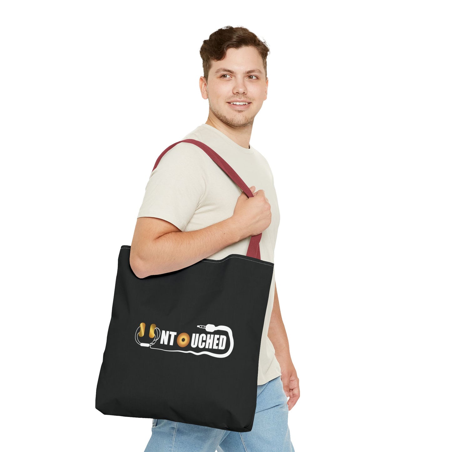 Untouched Music-Themed Tote Bag with QR Code