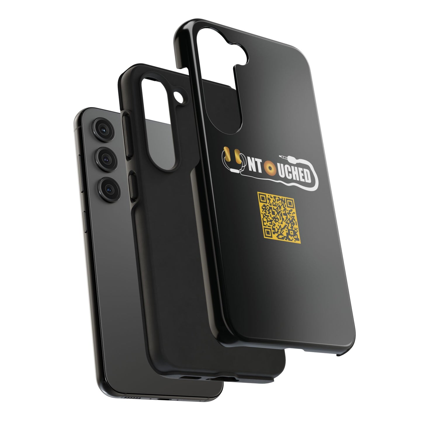 Durable Tough UNTOUCHED Phone Cases with Unique QR Design - Perfect for Tech Lovers