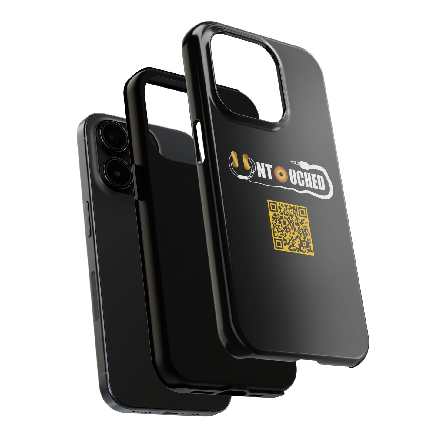 Durable Tough UNTOUCHED Phone Cases with Unique QR Design - Perfect for Tech Lovers