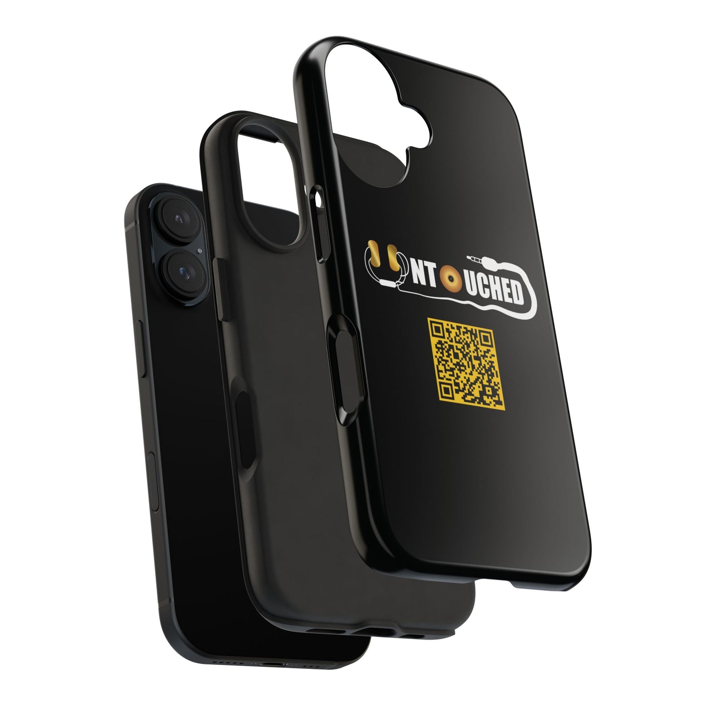 Durable Tough UNTOUCHED Phone Cases with Unique QR Design - Perfect for Tech Lovers