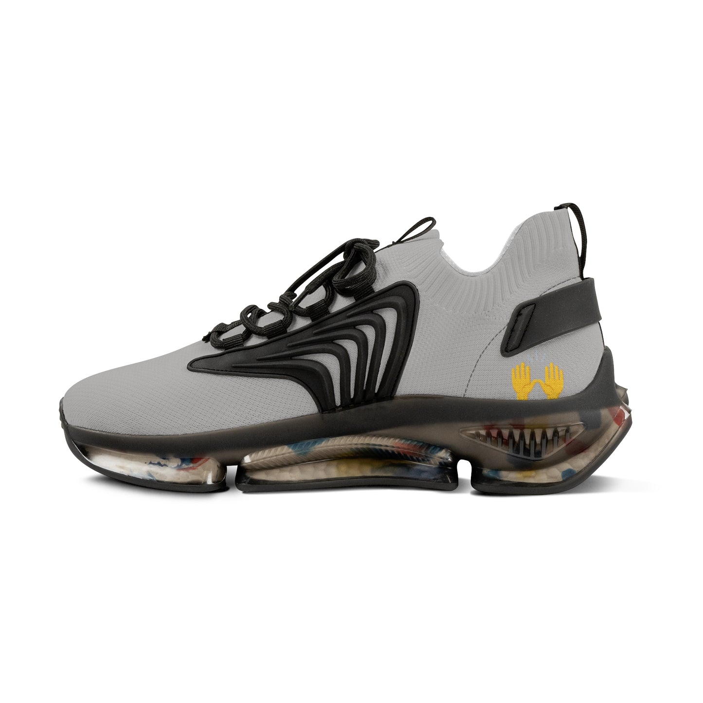 Grey UNTOUCHED Men's Mesh Sneakers 'That U Letter'