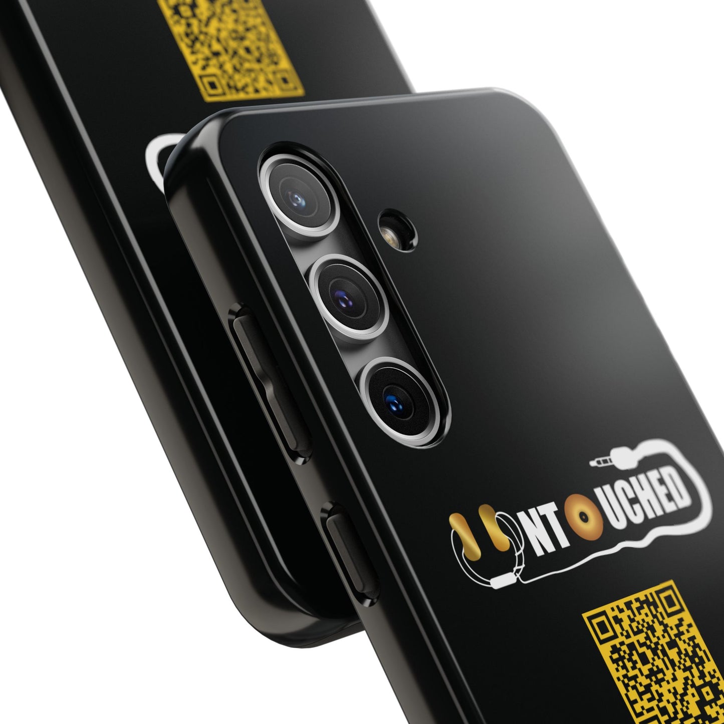 Durable Tough UNTOUCHED Phone Cases with Unique QR Design - Perfect for Tech Lovers