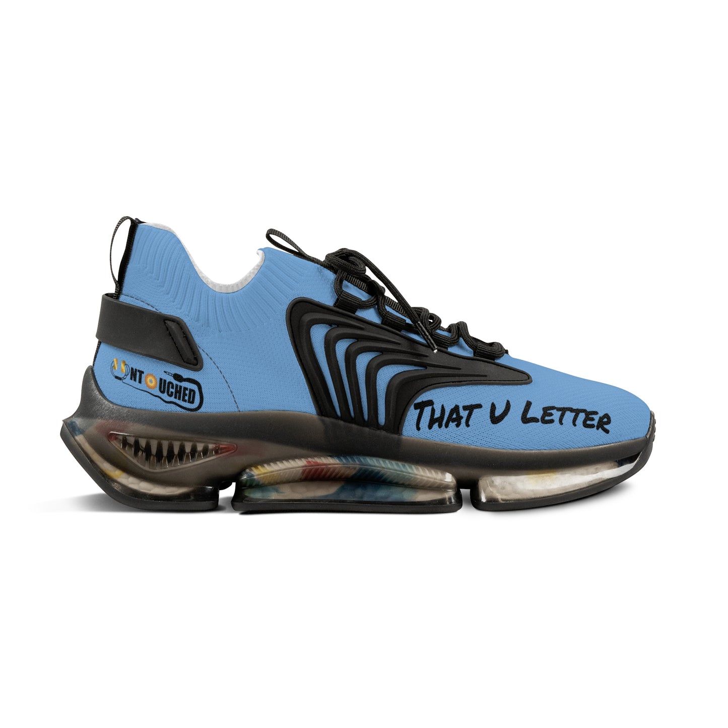 Baby Blue UNTOUCHED Men's Mesh Sneakers 'That U Letter'