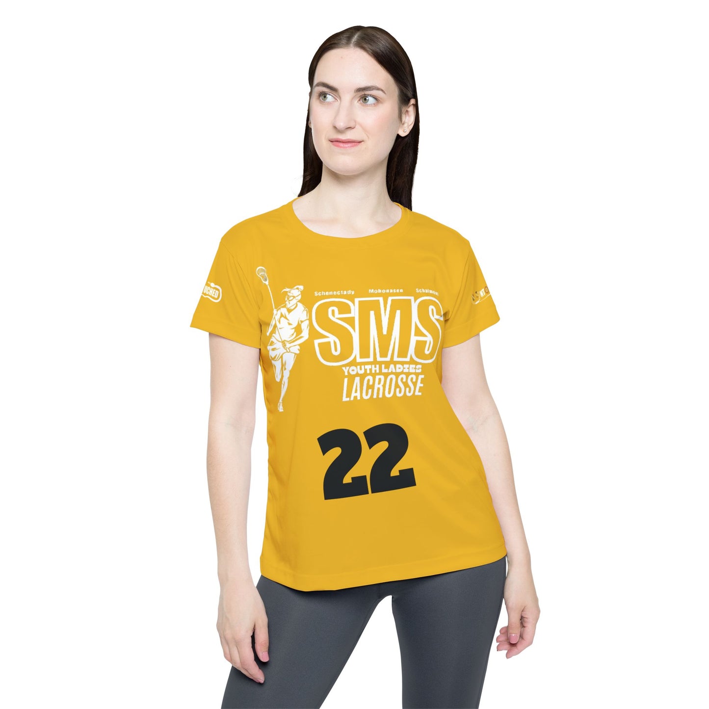 Yellow SMS Lacrosse Sports Jersey