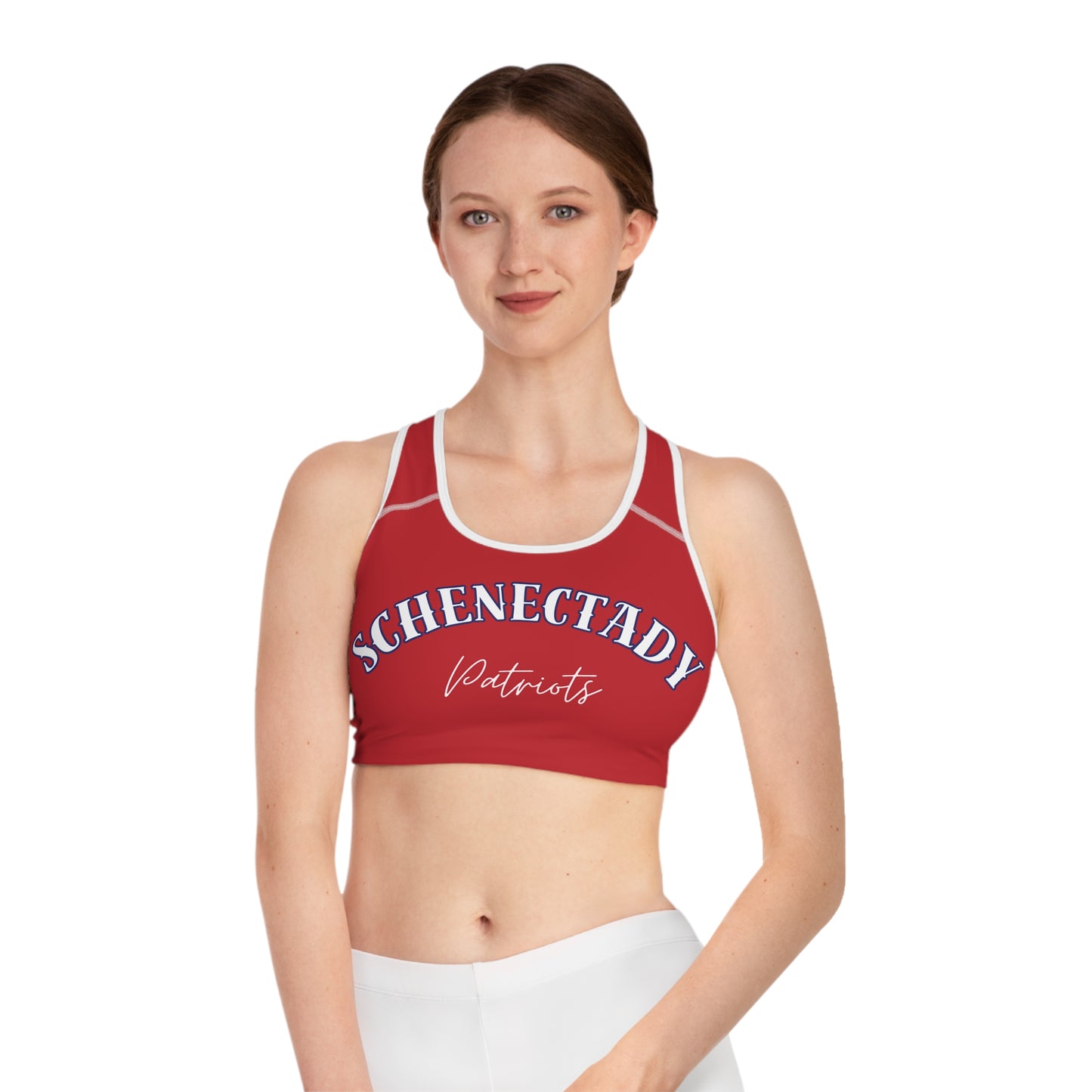 Schenectady Patriots Sports Bra, Athletic Wear for Fitness, Workout Top, Sports Apparel, Team Spirit Gear