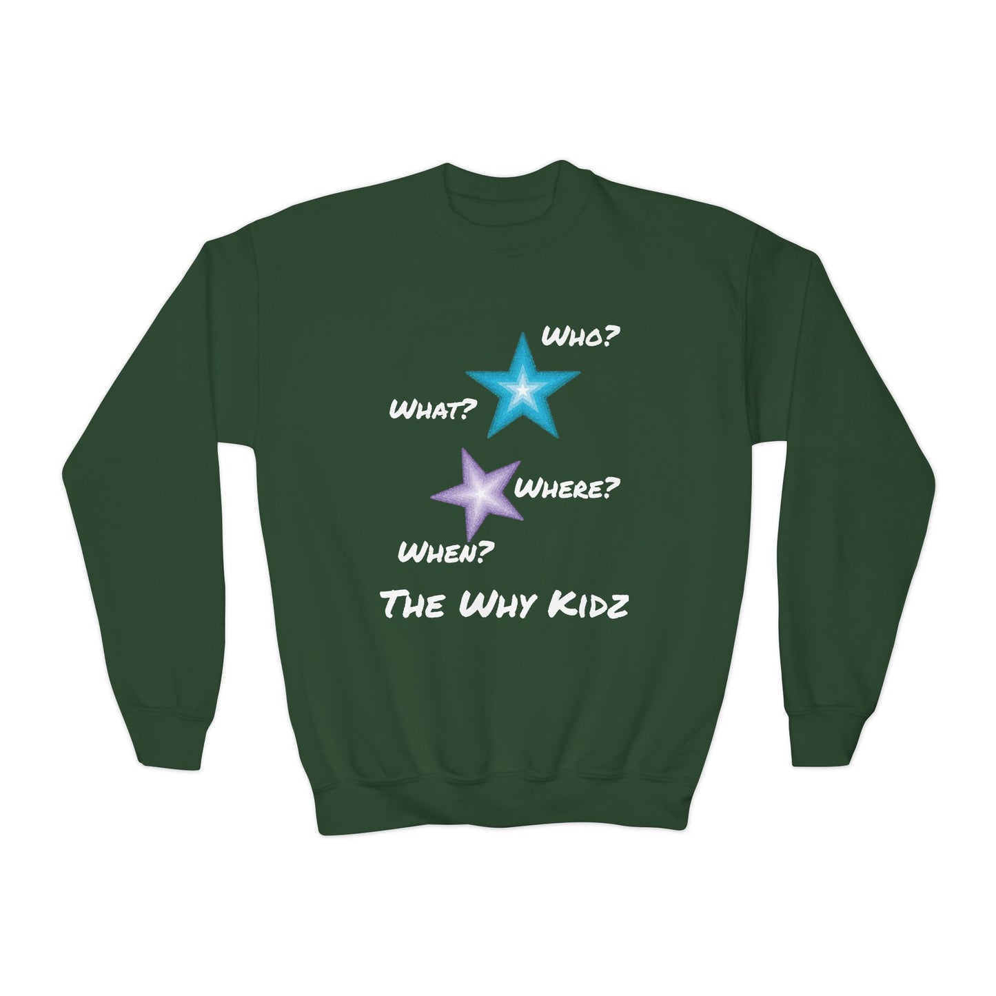 Youth Crewneck Sweatshirt - The Why Kidz Star and Untouched Design