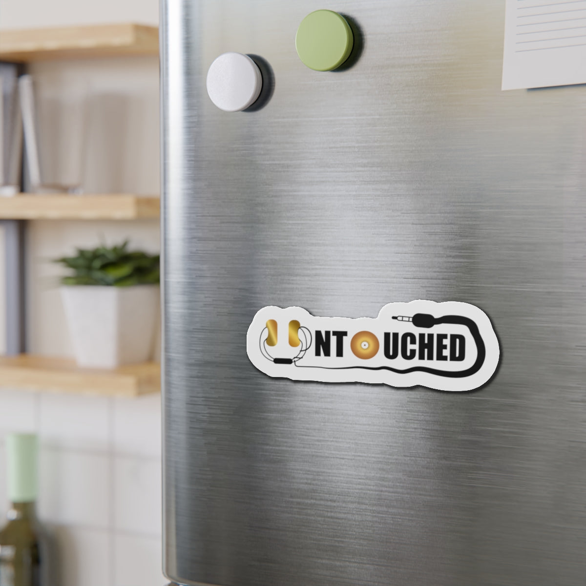 Music Lover Die-Cut Magnet - 'UNTOUCHED' Design for DJs and Audiophiles