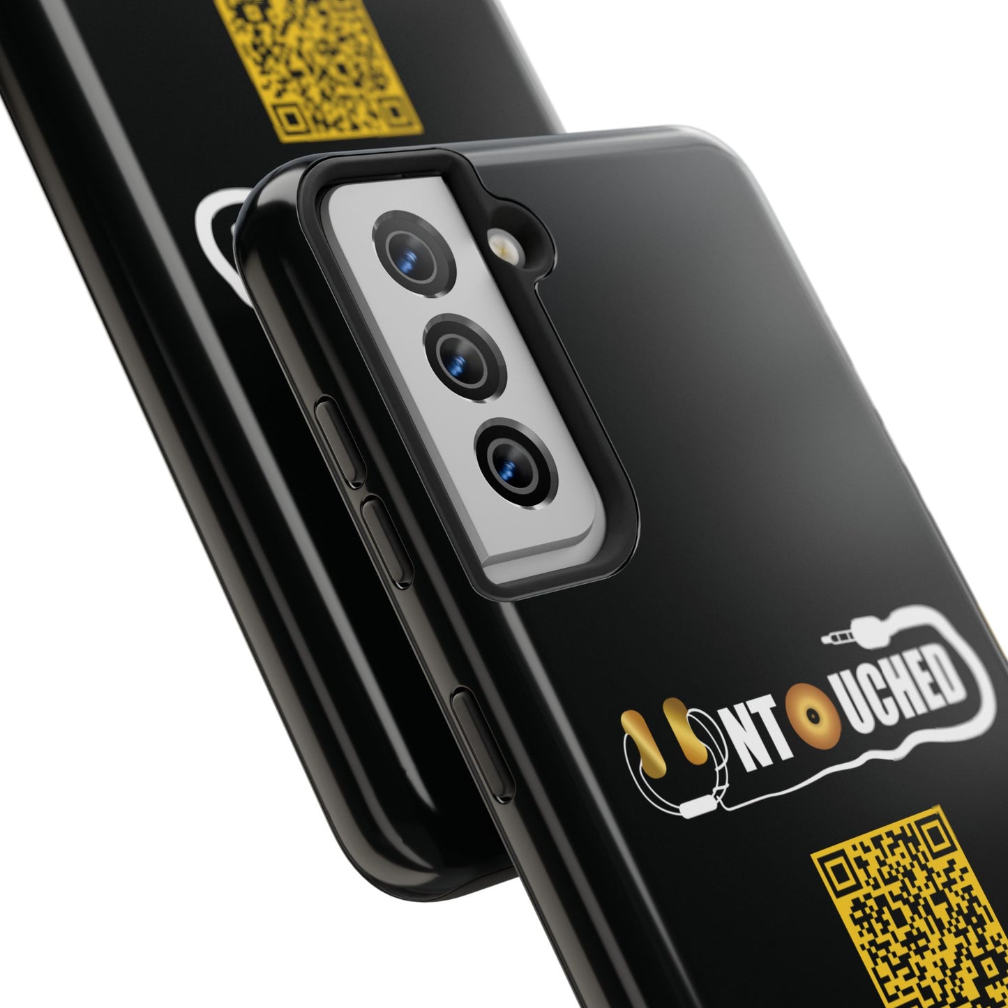 Durable Tough UNTOUCHED Phone Cases with Unique QR Design - Perfect for Tech Lovers