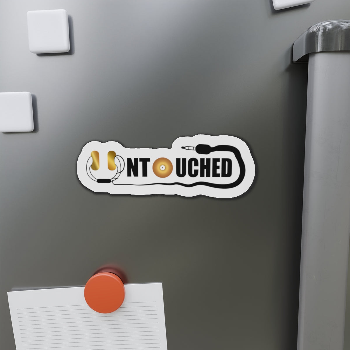 Music Lover Die-Cut Magnet - 'UNTOUCHED' Design for DJs and Audiophiles