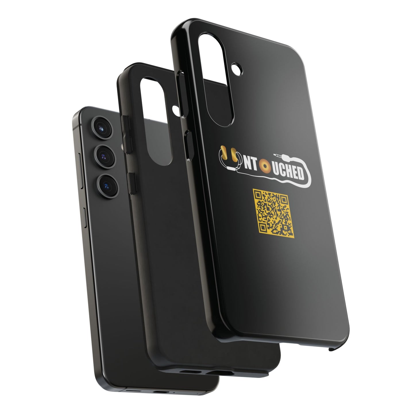 Durable Tough UNTOUCHED Phone Cases with Unique QR Design - Perfect for Tech Lovers