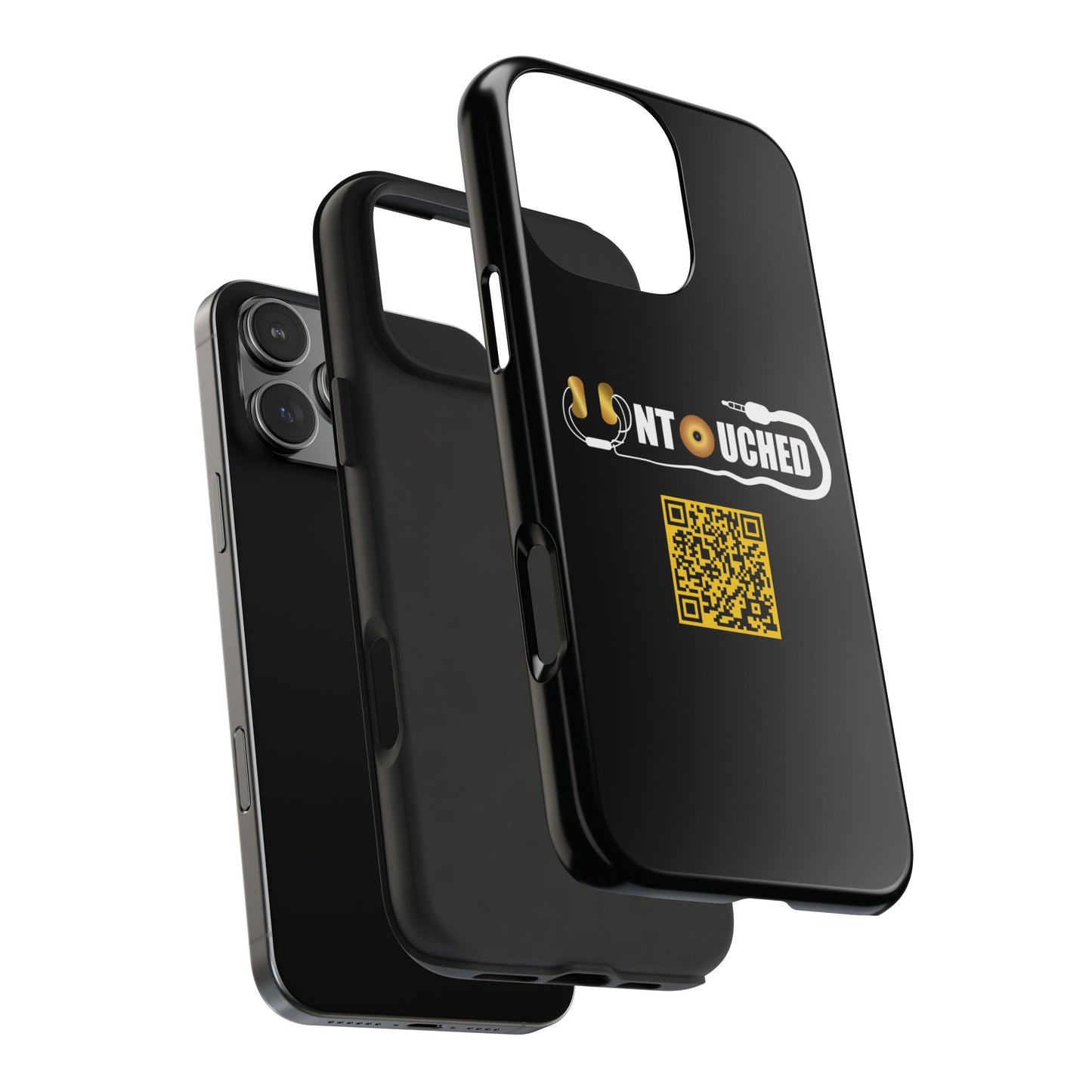 Durable Tough UNTOUCHED Phone Cases with Unique QR Design - Perfect for Tech Lovers