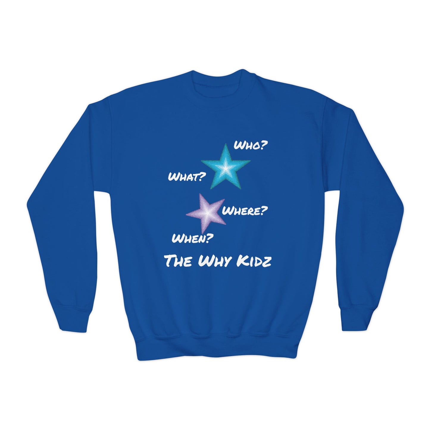 Youth Crewneck Sweatshirt - The Why Kidz Star and Untouched Design