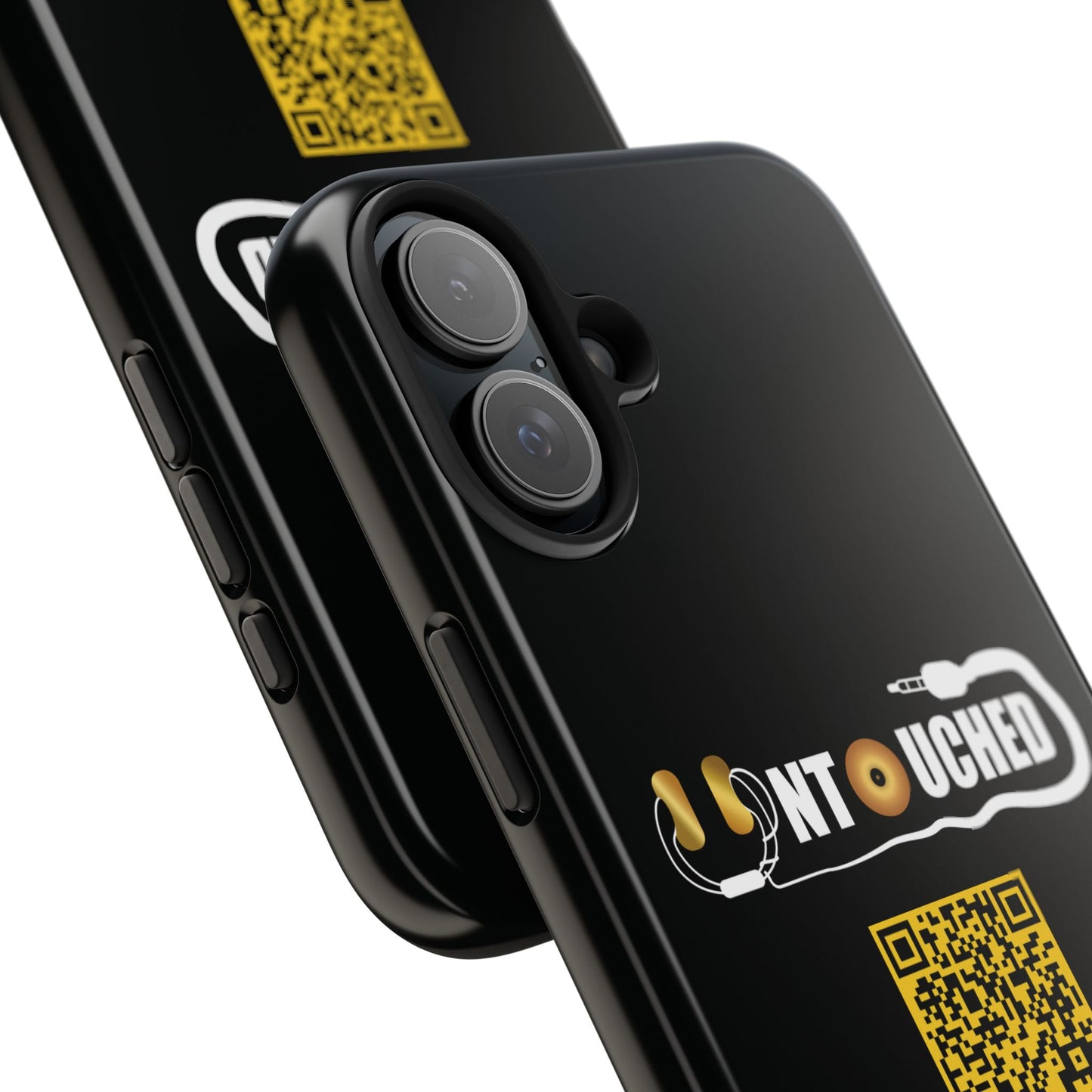 Durable Tough UNTOUCHED Phone Cases with Unique QR Design - Perfect for Tech Lovers